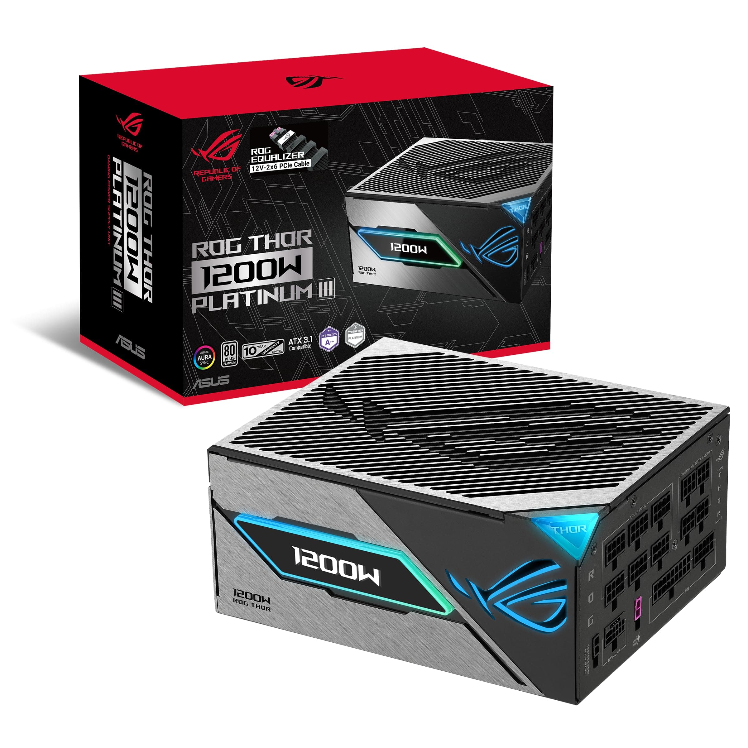 ASUS ROG -THOR-1200P3-GAMING-E alimentatore per computer 1200 W 24-pin ATX ATX Nero (ROG THOR 1200W PLAT 3 ROG EQ�) Bild 2