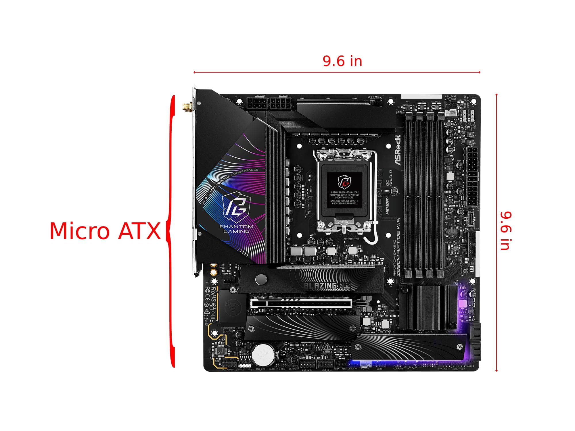 ASRock Z890M Phantom Gaming Piptide WiFi Intel S1851 DDR5 Bild 3