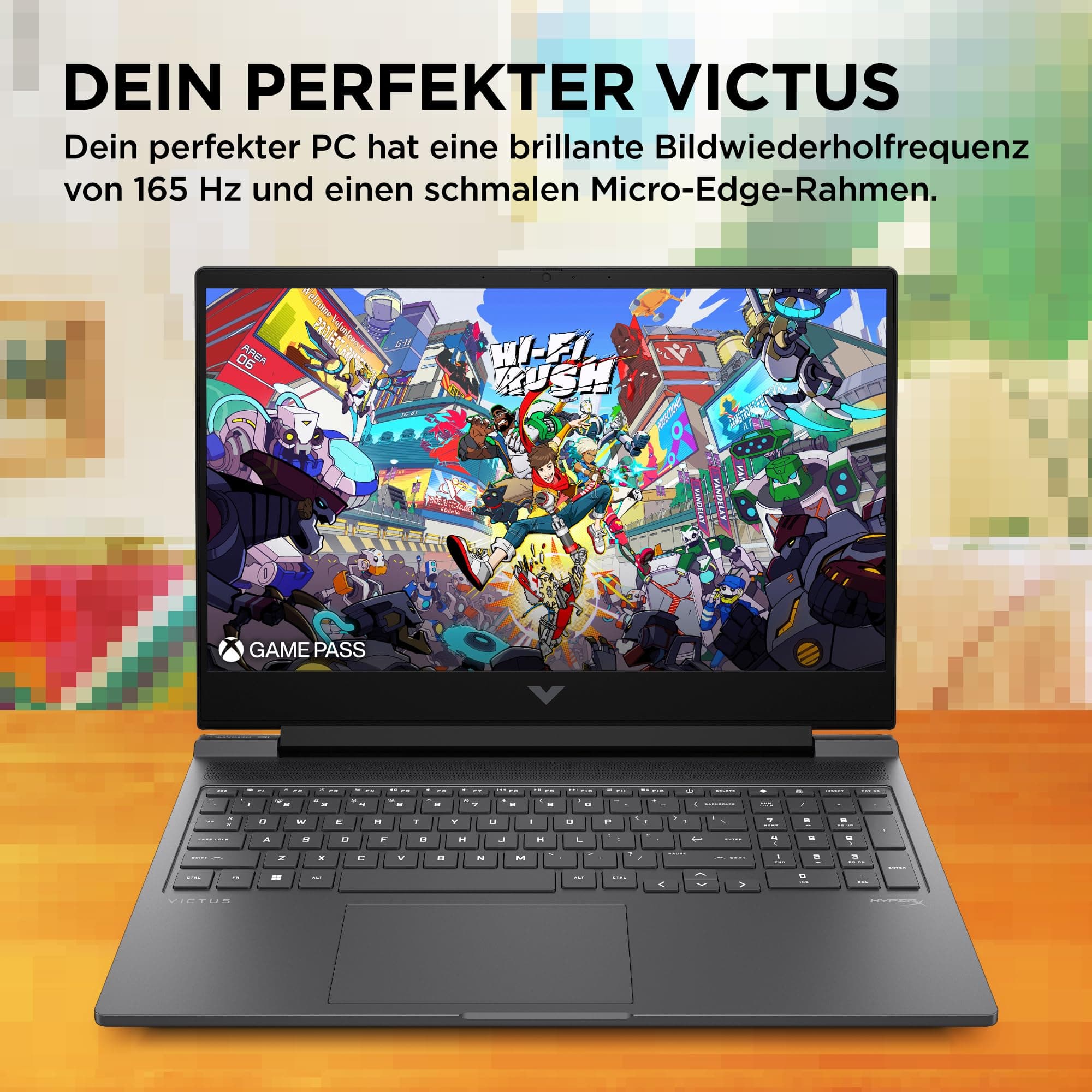 HP Victus Gaming Laptop, 16.1 Zoll FHD Display, 165 Hz, Intel Core i7-14700HX, 16 GB DDR5 RAM, 512 GB SSD, NVIDIA GeForce RTX 4070, Windows 11 Home, QWERTZ, Schwarz Intel Core i7-14700HX NVIDIA GeForce RTX 4070 (8GB) Bild 4