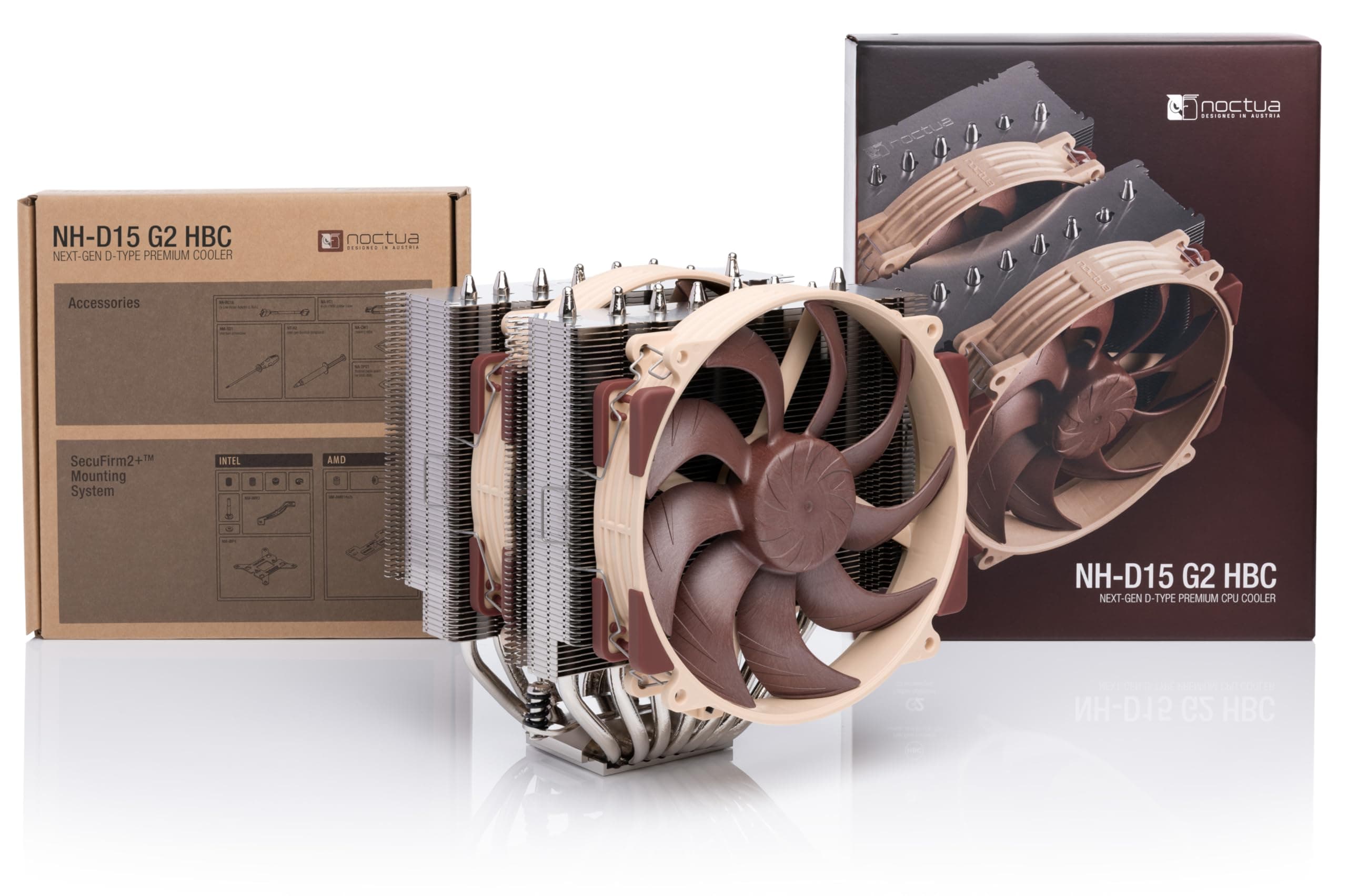 Noctua NH-D15 G2 HBC Dual Tower CPU-Kühler, Spezialversion Mit Hoher Kontaktflächenkonvexität für Intel LGA1700 (Braun) Bild 7