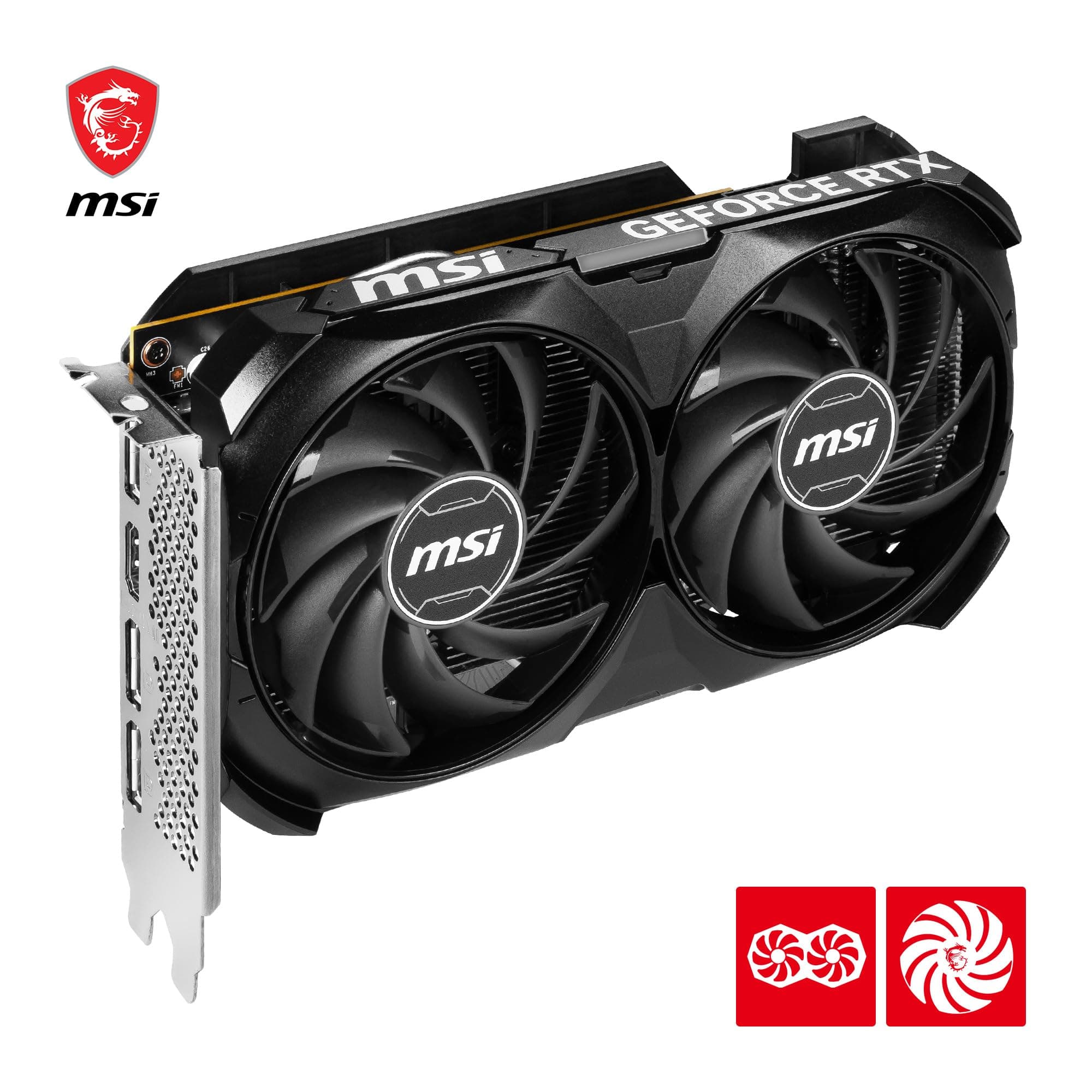 MSI GeForce RTX 4060 Ventus 2X Black 8G OC Grafikkarte -NVIDIA RTX 4060, 8 GB GDDR6 Speicher, 17 Gbps, PCIe 4.0, DLSS3 Bild 7