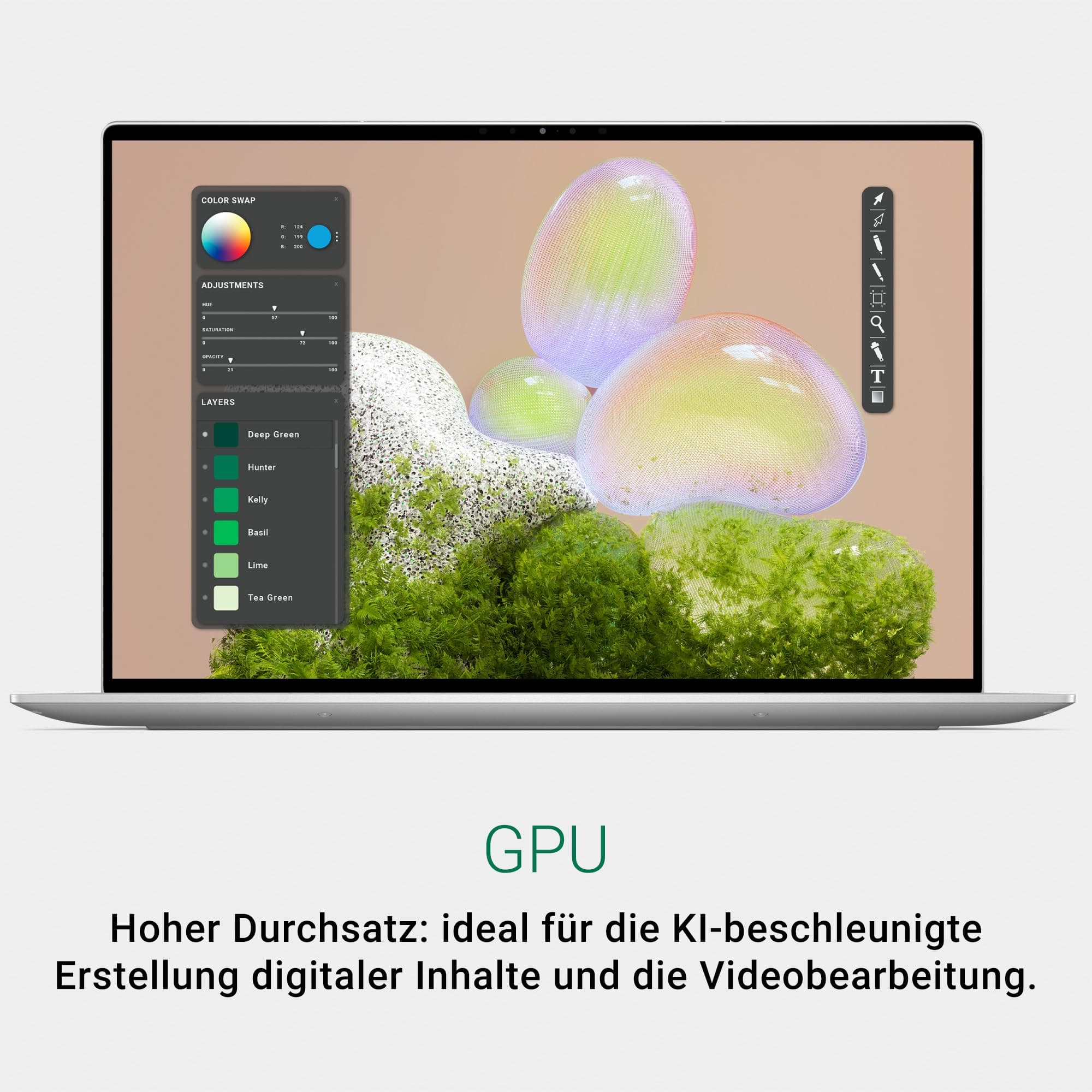 Dell XPS 13 (9350) Laptop Copilot+ PC 13.4 Inch FHD+ 120Hz, Intel Core Ultra 7 Series 2 Intel - Evo Edition, Intel Arc, 32GB RAM, 1TB SSD, Windows 11 Home, German QWERTZ Backlit Keyboard, Platinum Core Ultra 7 258V 32GB Windows 11 Home Bild 7