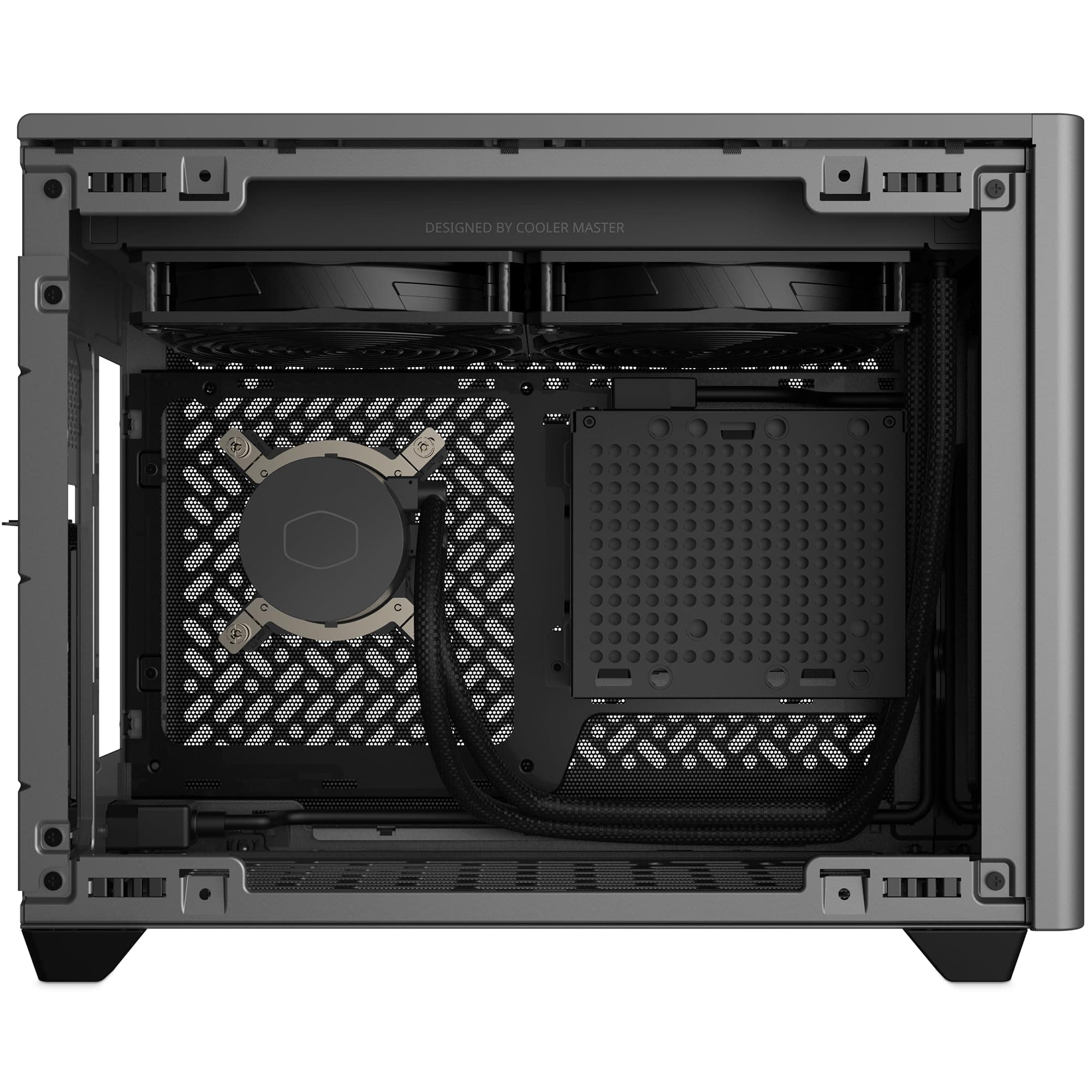 Cooler Master NR200P MAX V2 Mini-ITX SFF-Gehäuse – 280 mm AIO-Kühler, 850 W SFX Gold ATX 3.0 Netzteil, verbessertes Design, miditower GPU-Unterstützung, PCIe 4.0 Riser-Kabel, USB 3.2 Gen 2x2 Typ-C Bild 5