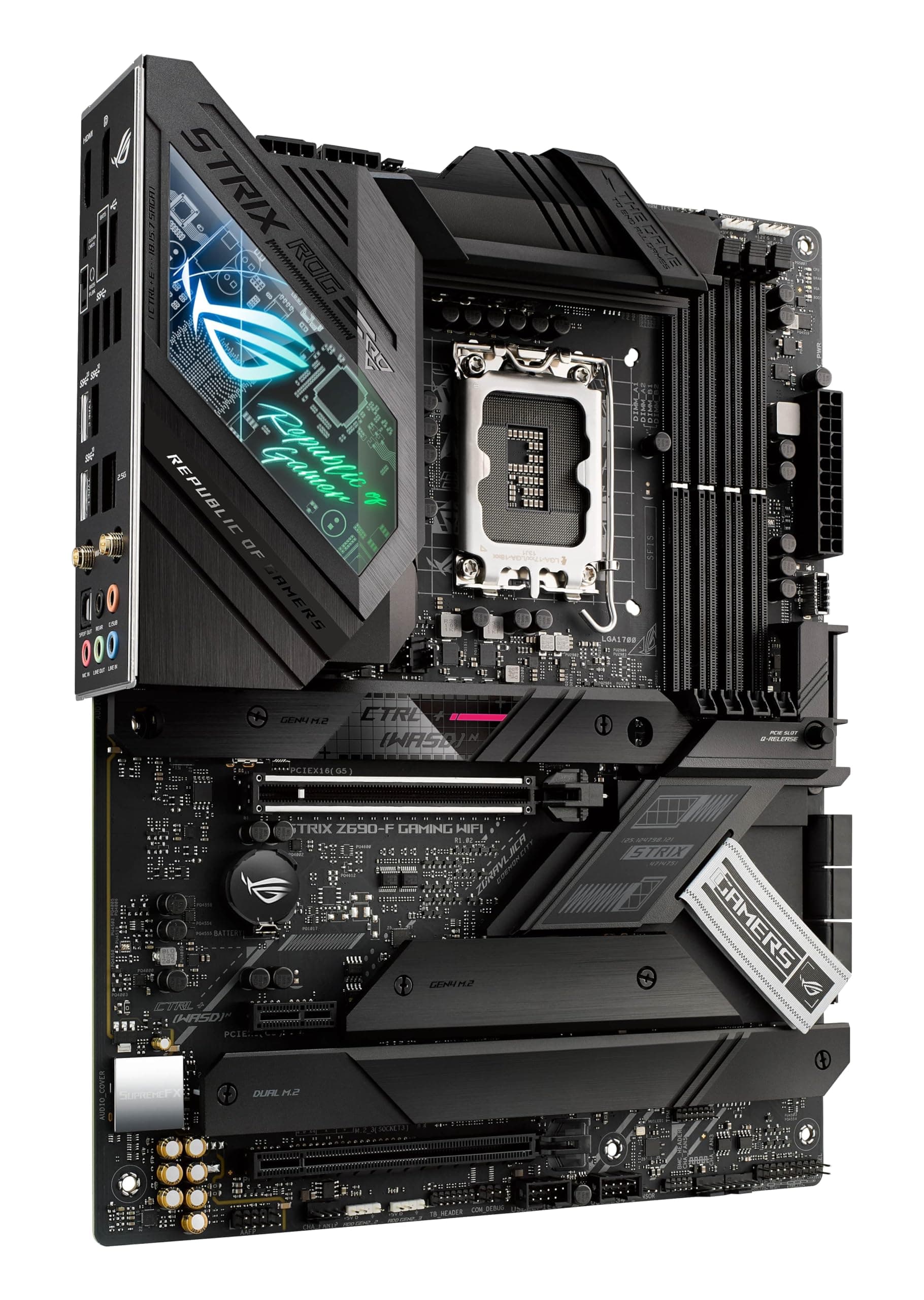 ASUS ROG Strix Z690-F Gaming WiFi Mainboard Sockel Intel LGA 1700 (Intel Z690, ATX, 4x M.2, PCIe 5.0, DDR5, USB 3.2 Gen 2x2 Type-C, WiFi6, Aura Sync) Bild 3