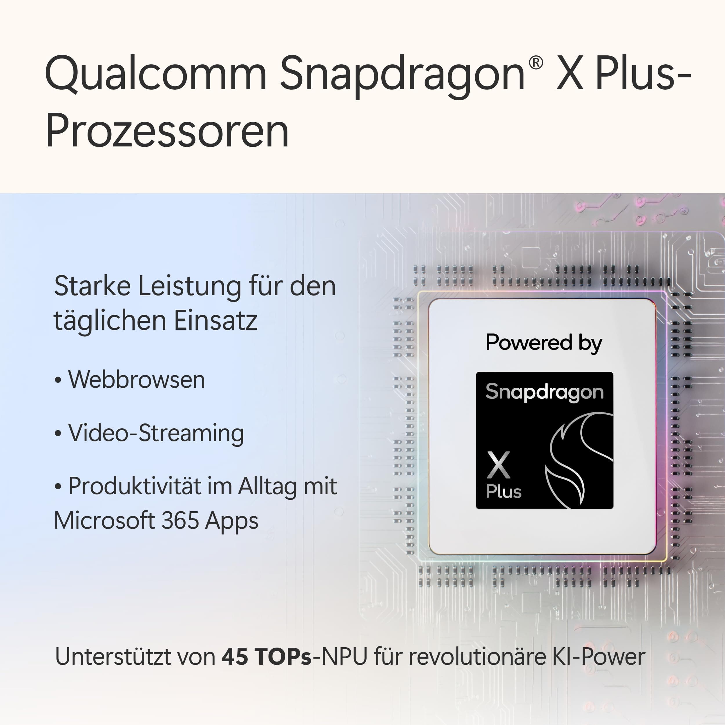 Microsoft Surface Laptop | Copilot+ PC | 13” LCD Touchscreen | Snapdragon® X Plus | 16GB RAM | 512GB Speicher | Neuestes Modell | Ozean Ozean 16GB RAM | 512GB Speicher Bild 2