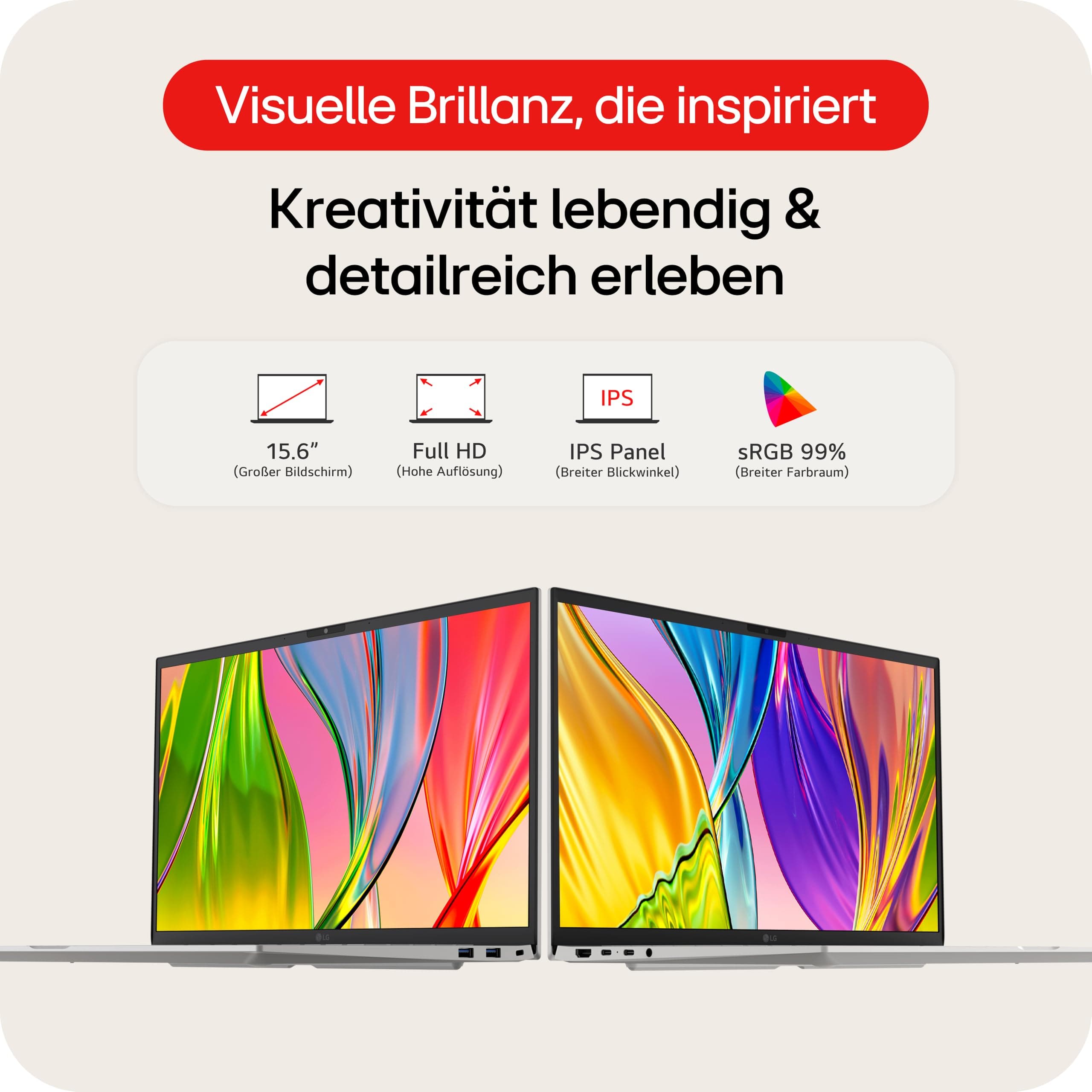 LG gram 15 15Z80T-G.AU75G (15,6 Zoll) IPS Notebook, AMD Ryzen™ AI 7 350, 16GB RAM, 512GB SSD, AMD Radeon™ 860M, federleicht (1,290 kg), 72 Wh, Schwarz Bild 7