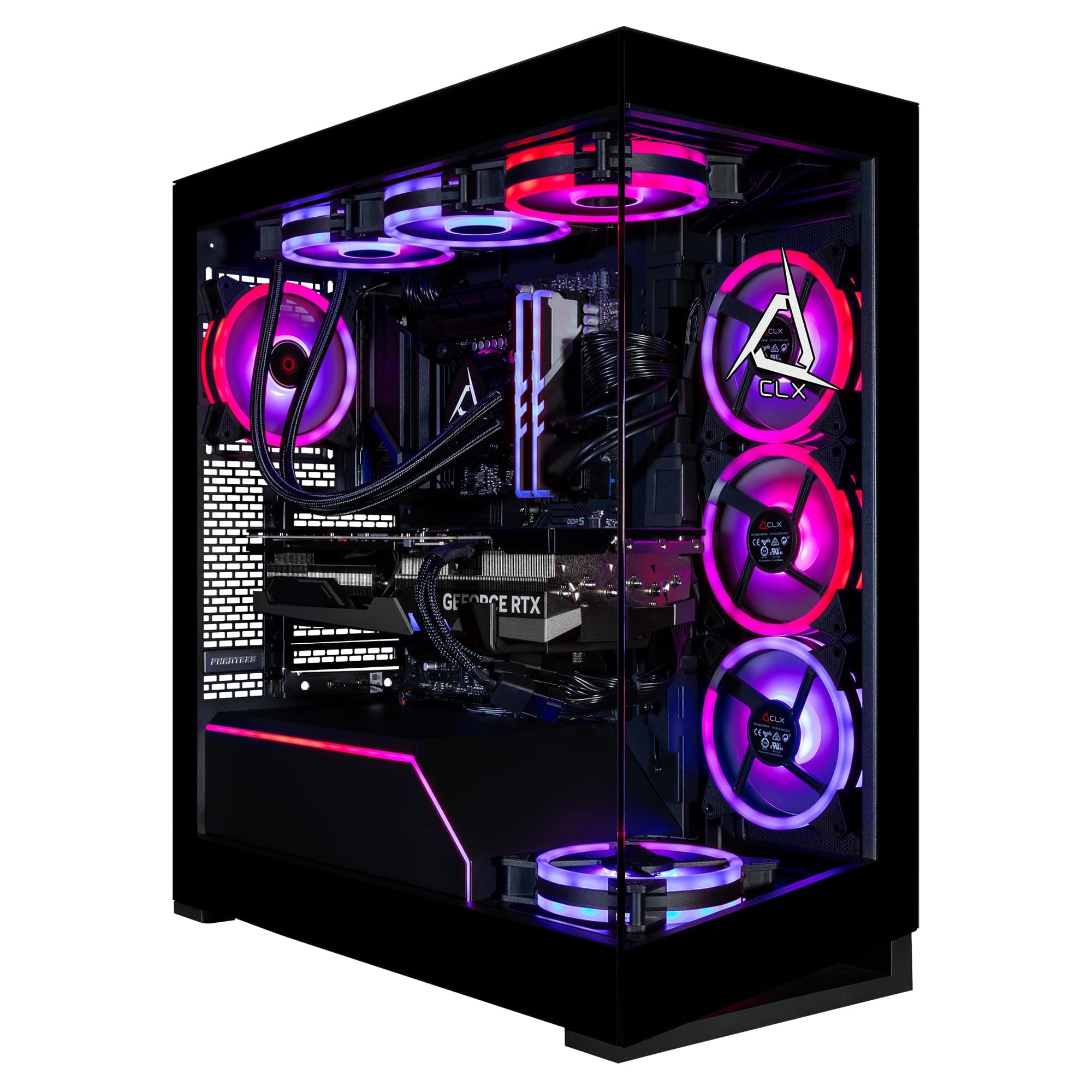 CLX Horus Gaming PC - AMD Ryzen 9 9950X3D 4,3GHz, GeForce RTX 5090, 2TB NVMe M.2 SSD, 8TB HDD, 96GB DDR5 RGB-Speicher, 360mm AIO, WiFi, Windows 11 Home, Schwarz 9950X3D | RTX 5090