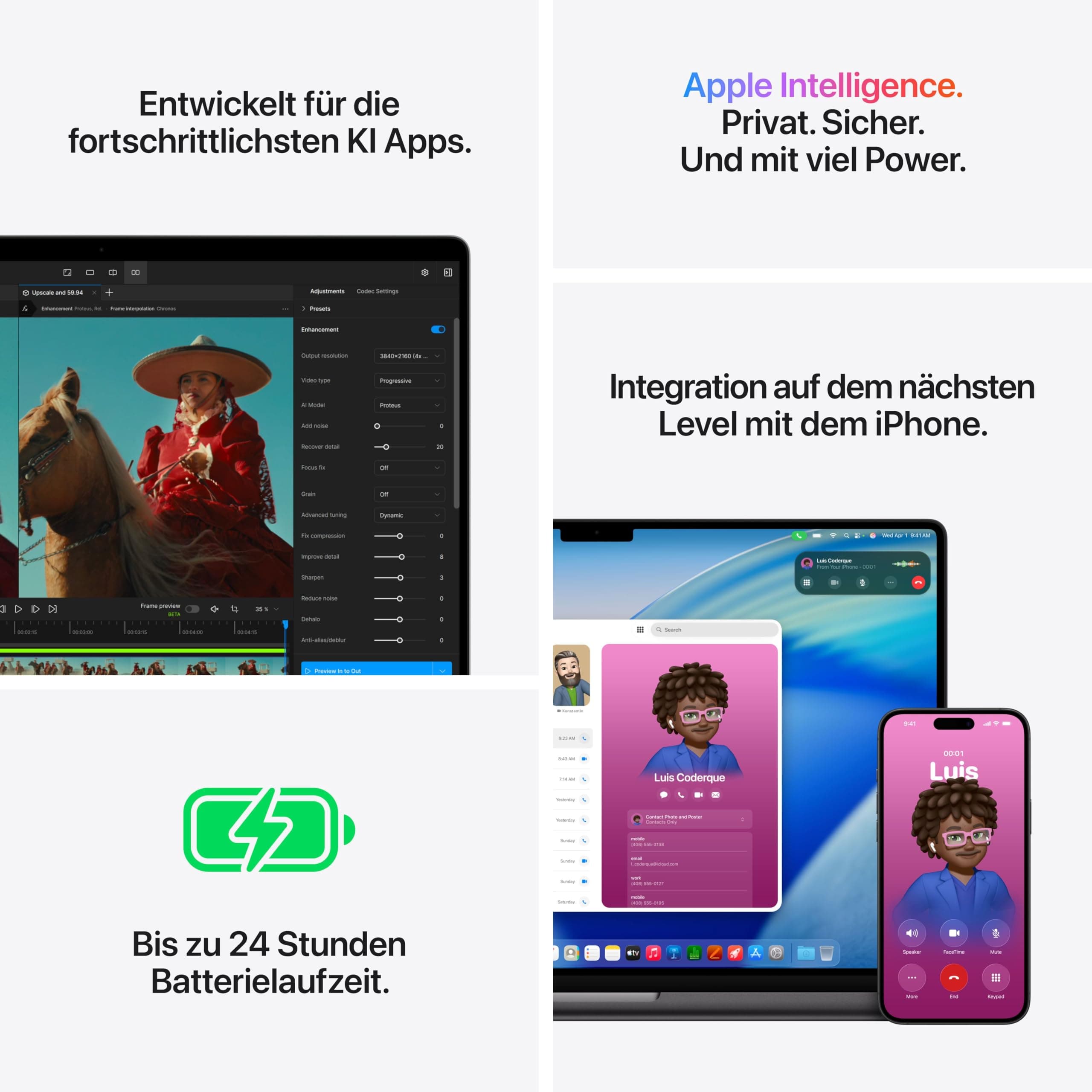 Apple MacBook Pro Laptop mit M5 Pro Chip mit 18-Core CPU und 20-Core GPU: Entwickelt für KI, 16,2" Liquid Retina XDR Display, 48 GB gemeinsamer Arbeitsspeicher, 1 TB SSD, WLAN 7; Silber 48GB RAM 1TB Silber M5 Pro chip Bild 5
