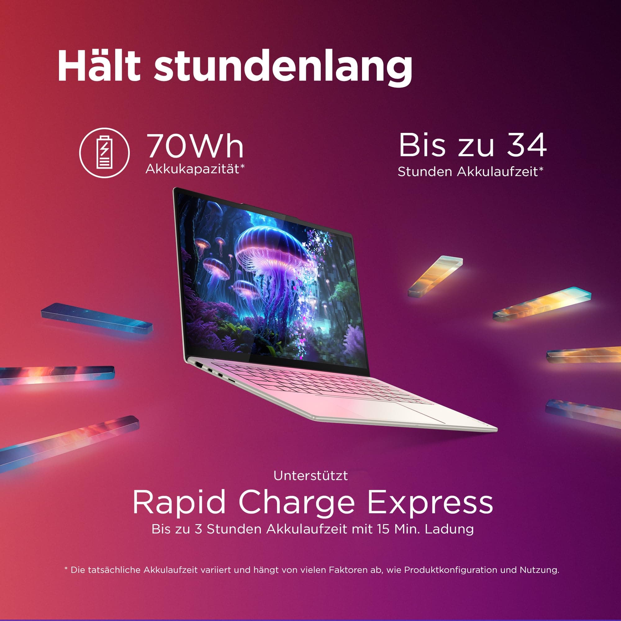 Lenovo Yoga Slim 7i Aura Edition Laptop | 14" WUXGA OLED | Intel Core Ultra 7 256V | 16GB RAM | 512GB SSD | Intel Arc Grafik | Windows 11 | QWERTZ | Seashell | 3 Jahre Garantie Exklusiv bei Amazon Bild 6