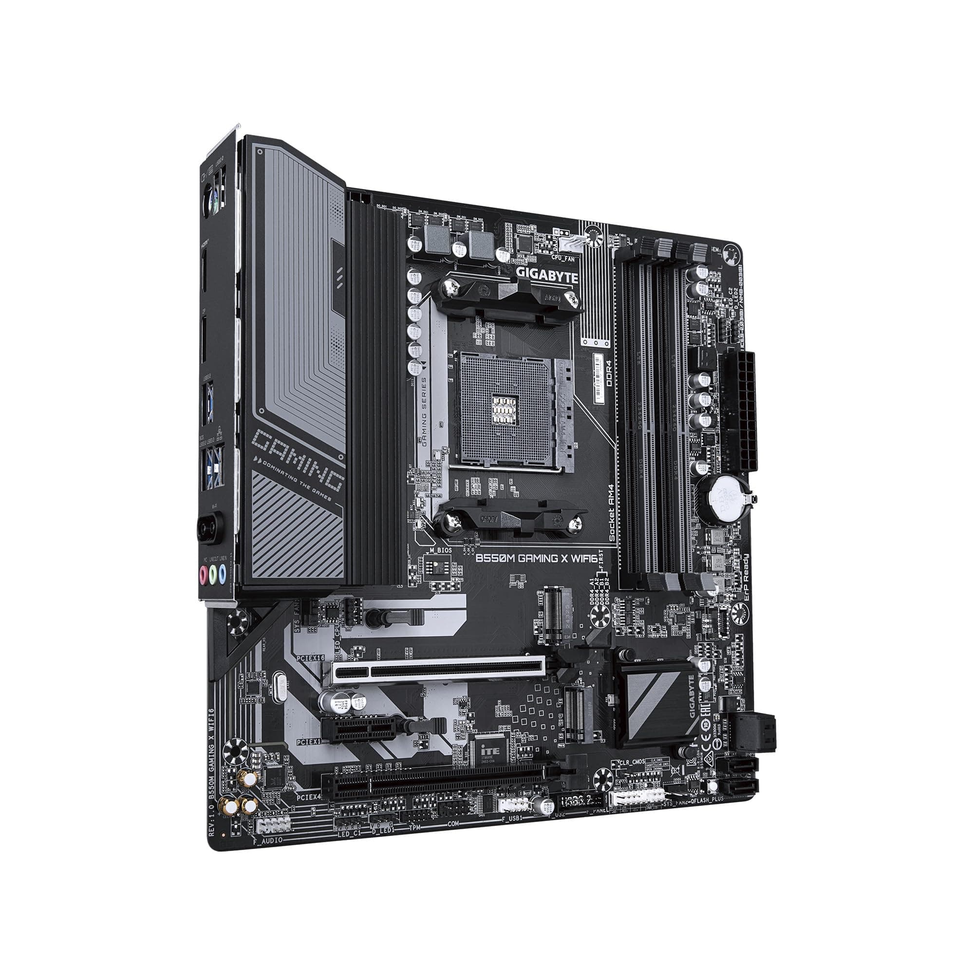 GIGABYTE B550M Gaming X WIFI6 Motherboard, unterstützt AMD AM4 Ryzen 5000 Prozessoren, Micro-ATX, DDR4, 2X M.2, PCIe 4.0, WIFI6, 1GbE LAN, EZ-Latch Bild 5
