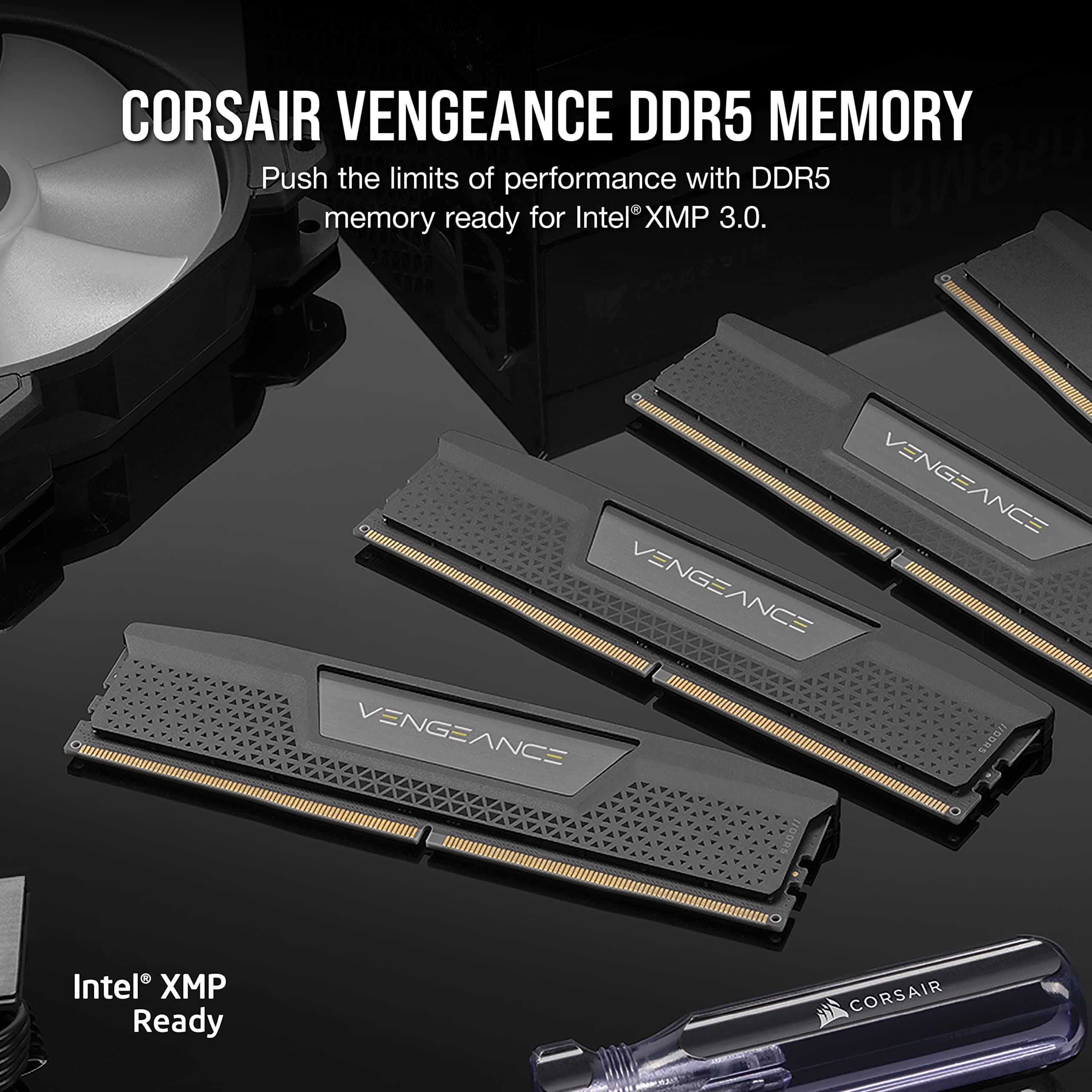 CORSAIR VENGEANCE DDR5 RAM 96GB (2x48GB) Bis zu 5200MHz CL38 Intel XMP 3.0 Desktop-Arbeitsspeicher – Schwarz (CMK96GX5M2B5200C38) 96GB (2x48GB) Schwarz Bild 4