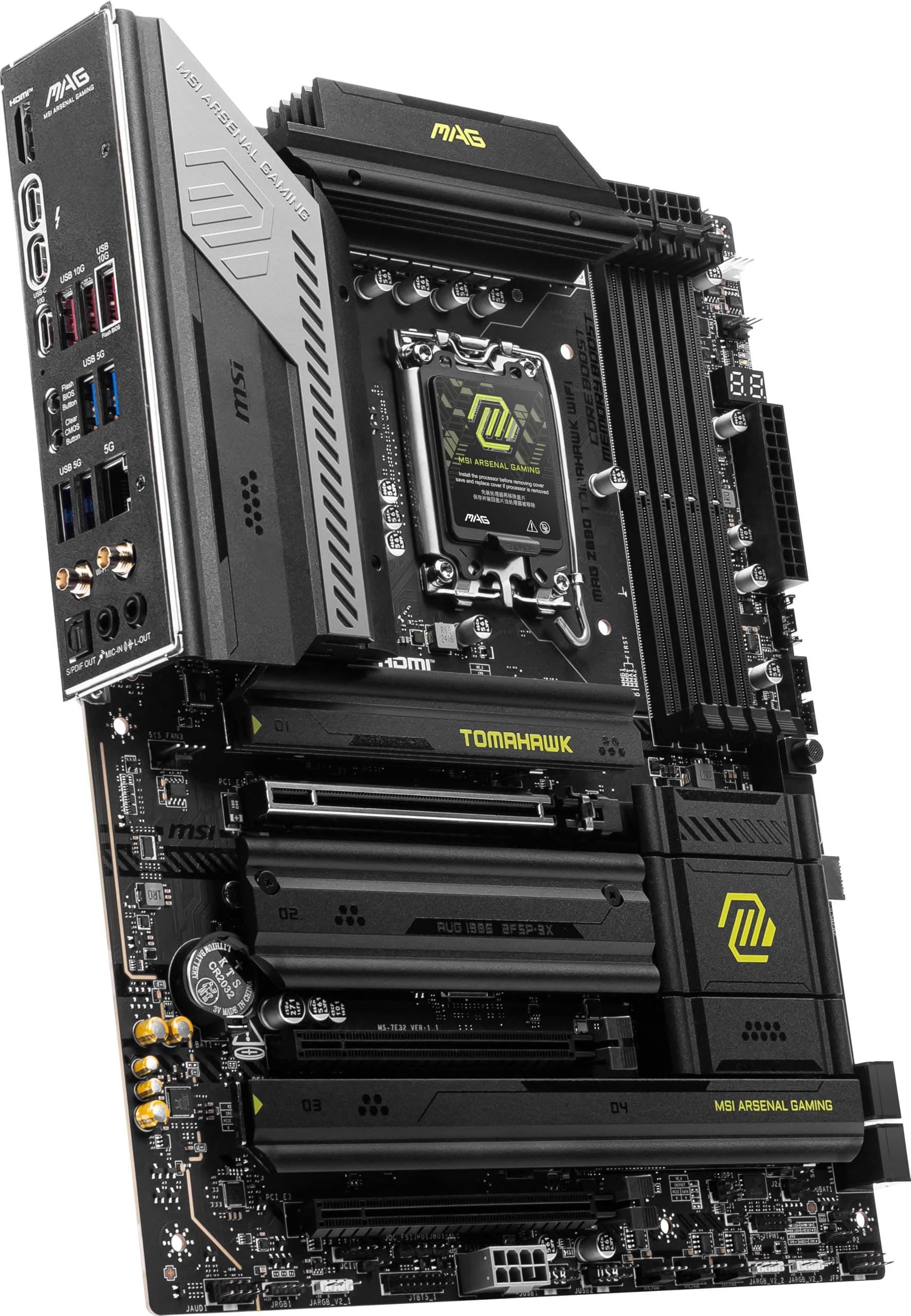 MSI MAG Z890 Tomahawk WiFi-Gaming-Motherboard (unterstützt Intel Core Ultra Series 2, LGA 1851, DDR5, PCIe 5.0, M.2, SATA, 5 Gbps LAN, USB Typ-C, Wi-Fi 7, Bluetooth 5.4, Bild 7