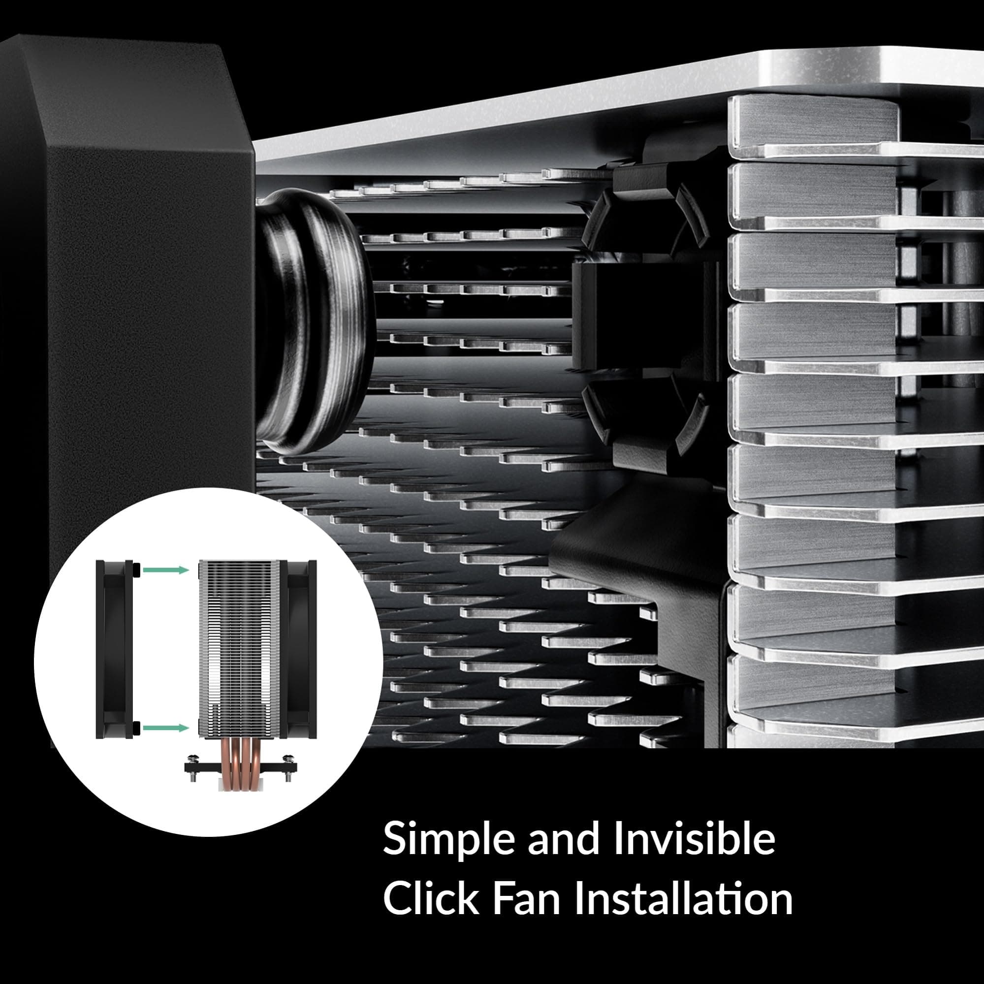 ARCTIC Freezer 36 CO - CPU Kühler mit Push-Pull für Intel & AMD, Single-Tower, zwei druckoptimierte 120 mm P-Lüfter, Doppeltes Kugellager, 200–1800 rpm, 4 Heatpipes, inkl. MX-6 Wärmeleitpaste Bild 5