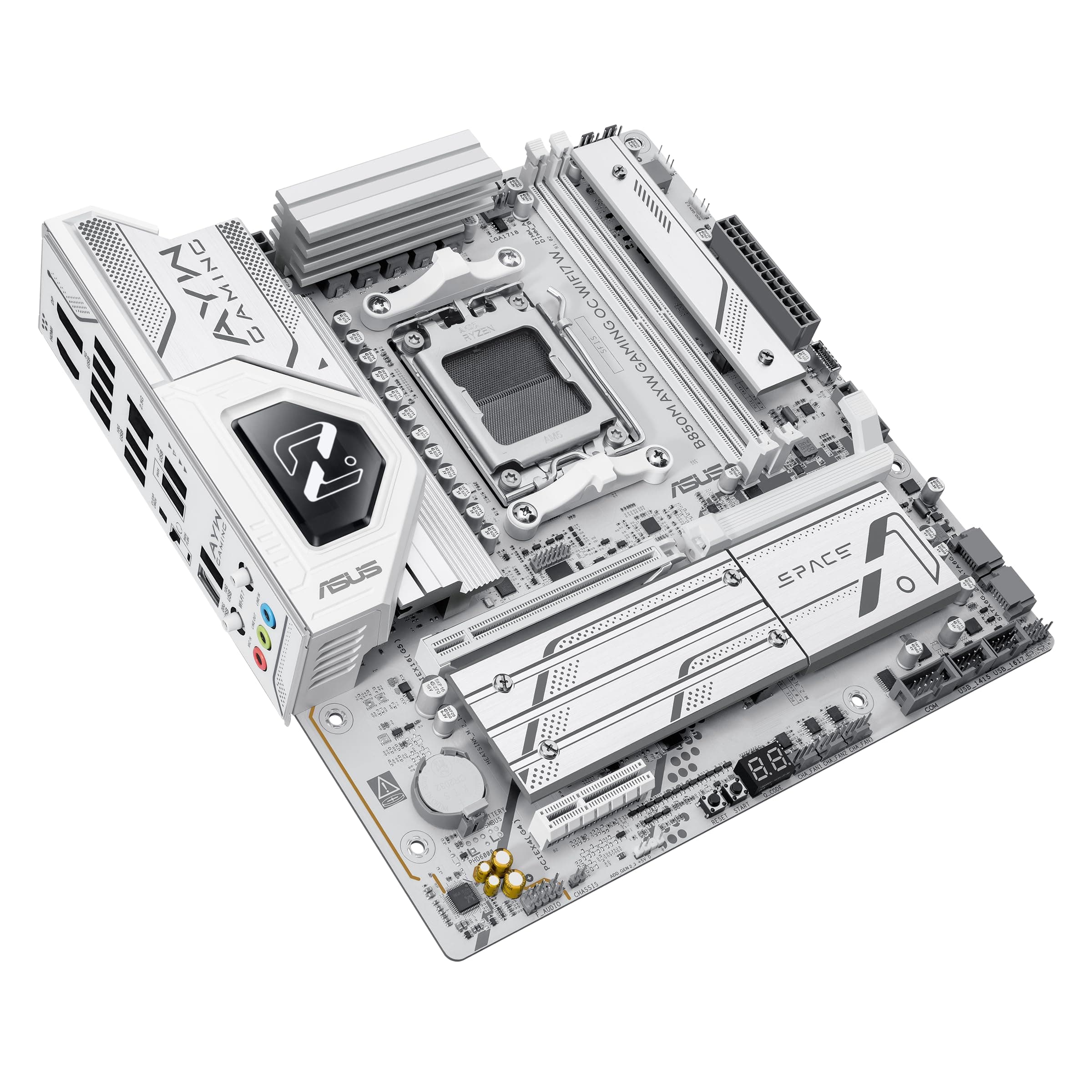 ASUS B850M AYW Gaming OC WIFI7 W, Motherboard AMD Micro-ATX, 12 + 2 + 1 Phasen, Stromversorgung, DDR5, PCIe 5.0, 3 M.2-Steckplätze, Wi-Fi 7, Ethernet Realtek 2,5 GB, USB-C mit 20 und 10 Gbit/s, BIOS Bild 7