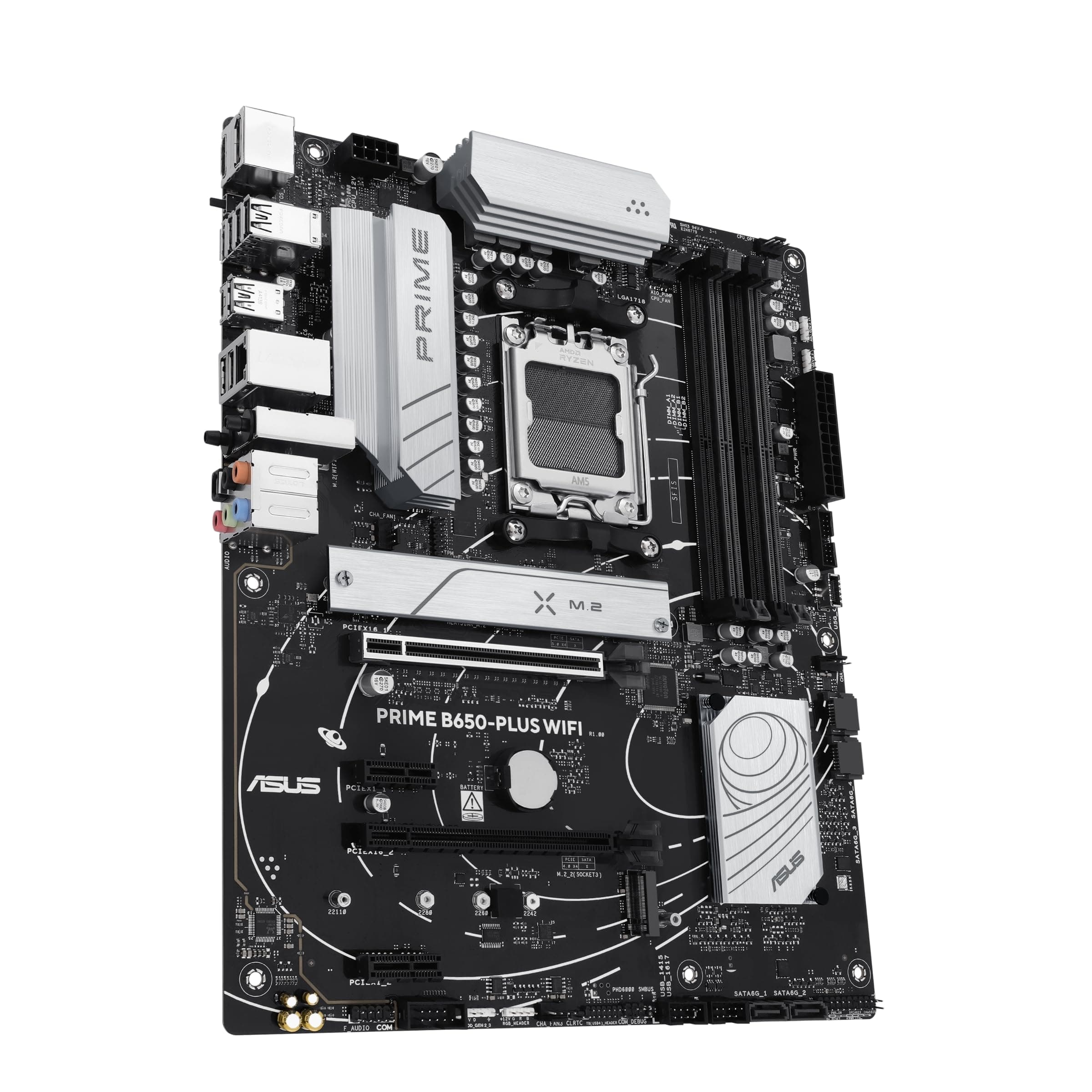 ASUS Prime B650-PLUS WiFi Gaming Mainboard Sockel AMD AM5 (ATX, DDR5, PCIe 5.0 M.2, WiFi 6E, DisplayPort, HDMI, SATA 6 Gbps, BIOS Flashback, Thunderbolt 4 Header, Aura Sync) Bild 2