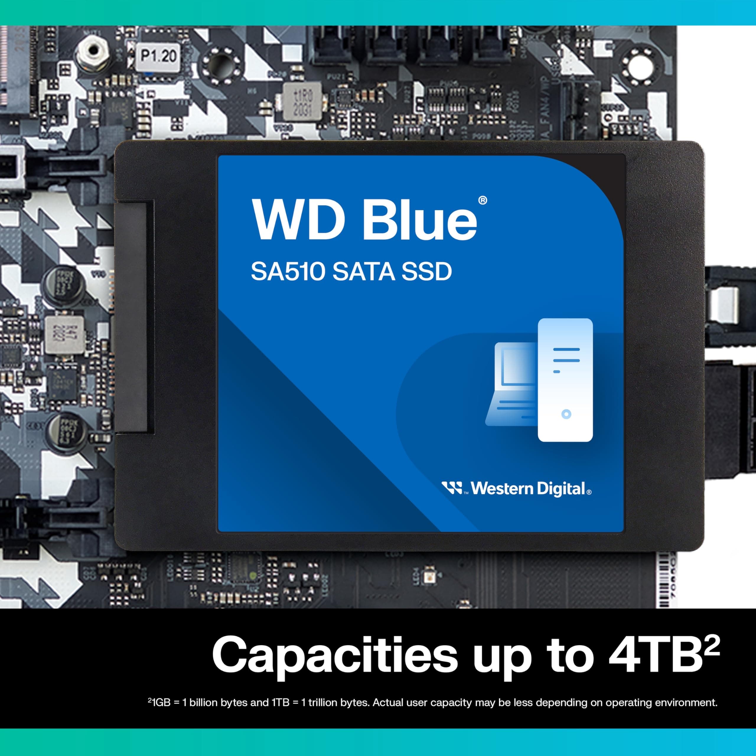 WD Blue SA510 SATA SSD 2 TB 2,5 Zoll (Lesen bis 560 MB/s, Schreiben bis 520 MB/s, Upgrade für PC/Laptop, dreimonatiges Probeabo von Dropbox Professional, Western Digital SSD Dashboard) Bild 6