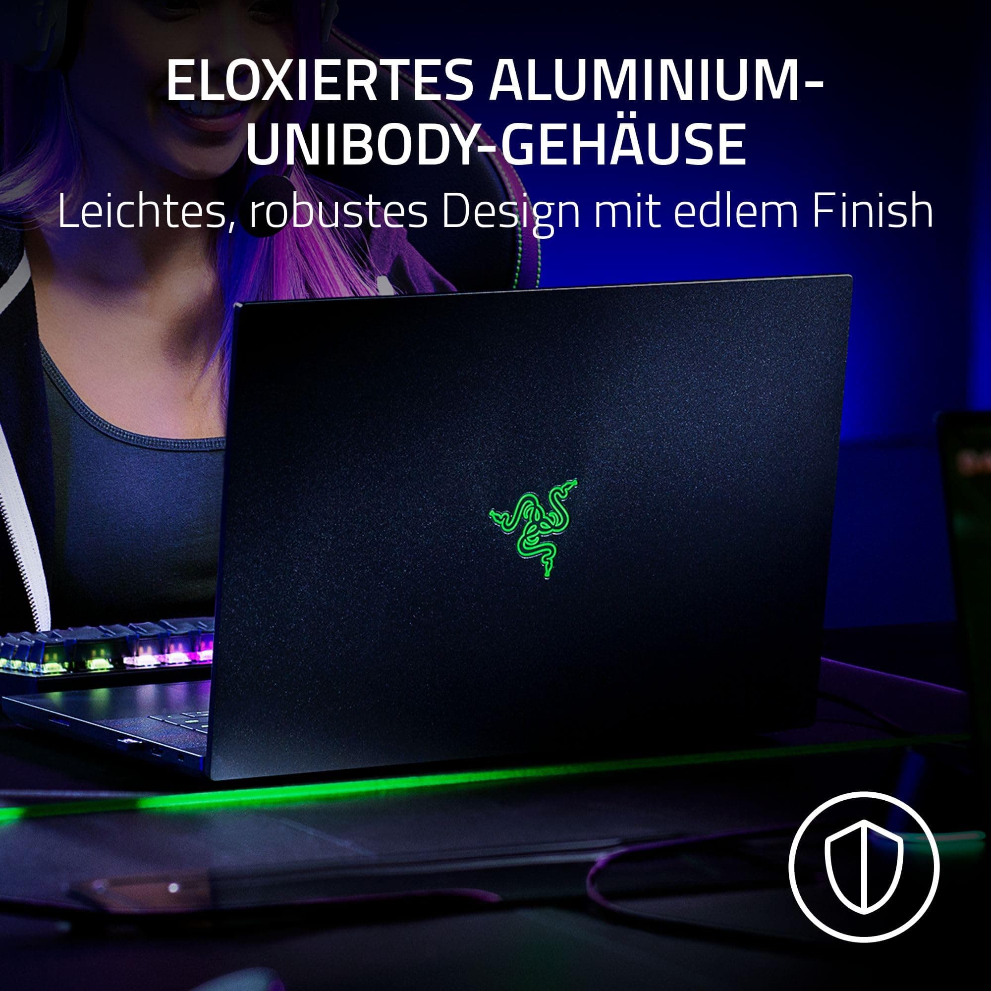 Razer Blade 16 (2024) - 16 Zoll Gaming-Laptop - NVIDIA Geforce RTX 4070 - Intel i9-14900HX - 16" QHD+ OLED 240Hz Display - Snap tap (16GB DDR5 RAM, 1TB SSD, Alu-Gehäuse) QWERTZ DE-Layout | Schwarz RTX 4070 | OLED 240Hz | 16GB | 1TB SSD Bild 6