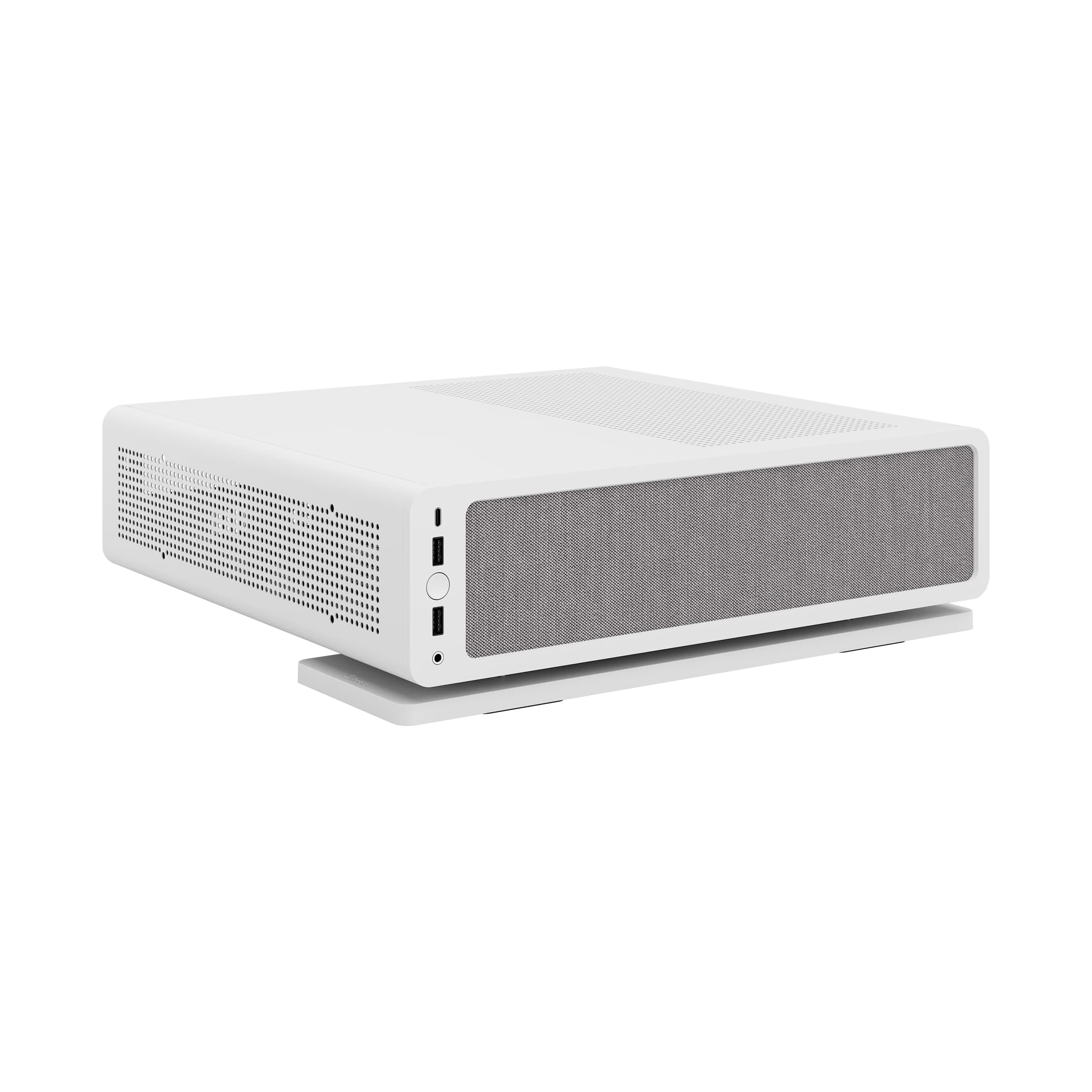 Fractal Design Ridge Weiß - Kompaktes m-ITX Gaming-Gehäuse mit PCIe 4.0 Riser und 2X 140mm PWM Lüftern - Inkl. USB Typ-C Anschluss Bild 3
