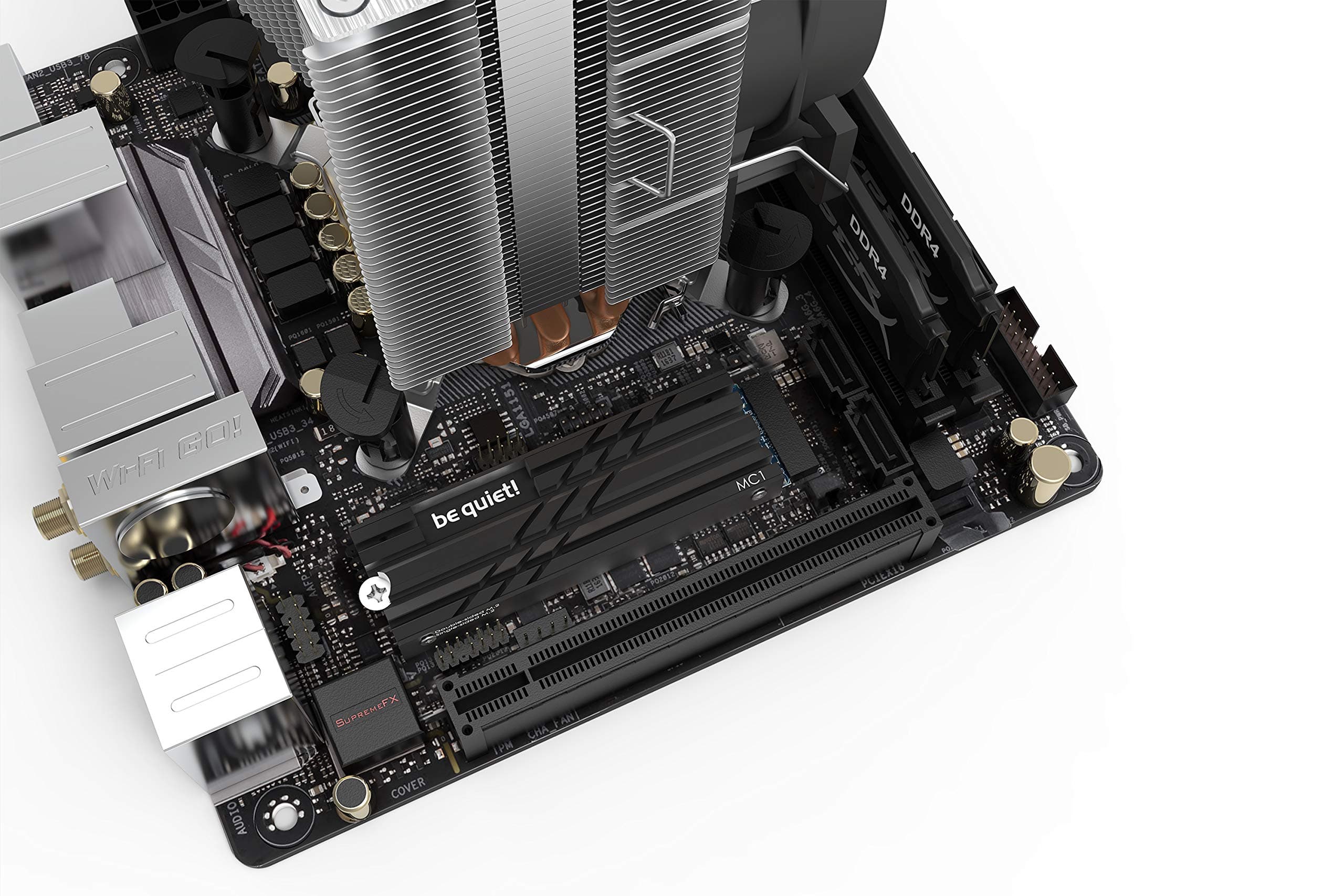 be quiet! MC1 M.2 SSD Kühler ermöglicht maximale Lese- und Schreibgeschwindigkeit, für Ein- und Doppelseitige 2280 Module, BZ002 Bild 3