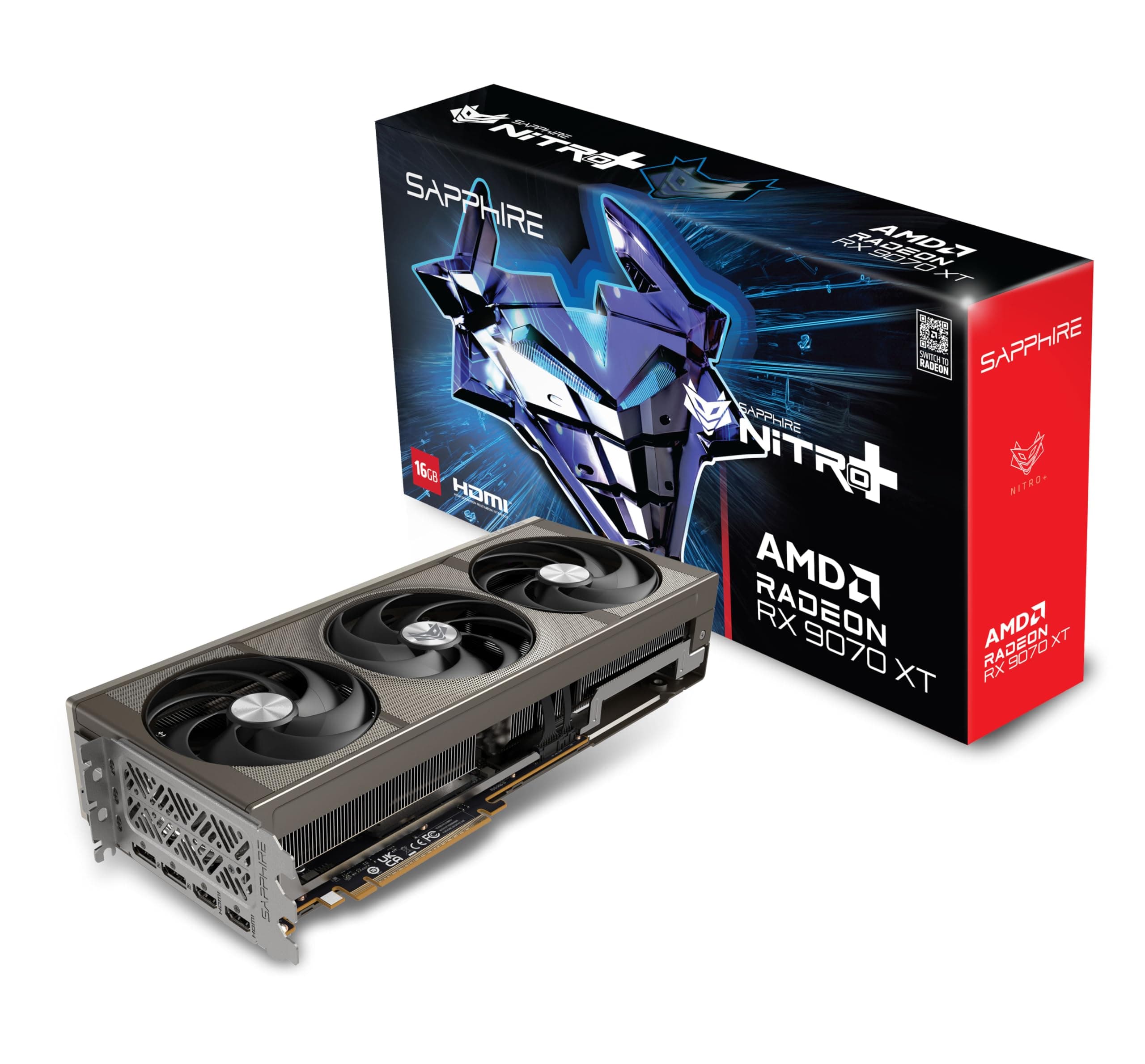 Sapphire 11348-01-20G Nitro+ AMD Radeon™ RX 9070 XT Gaming OC Grafikkarte mit 16GB GDDR6, AMD RDNA 4 Bild 2
