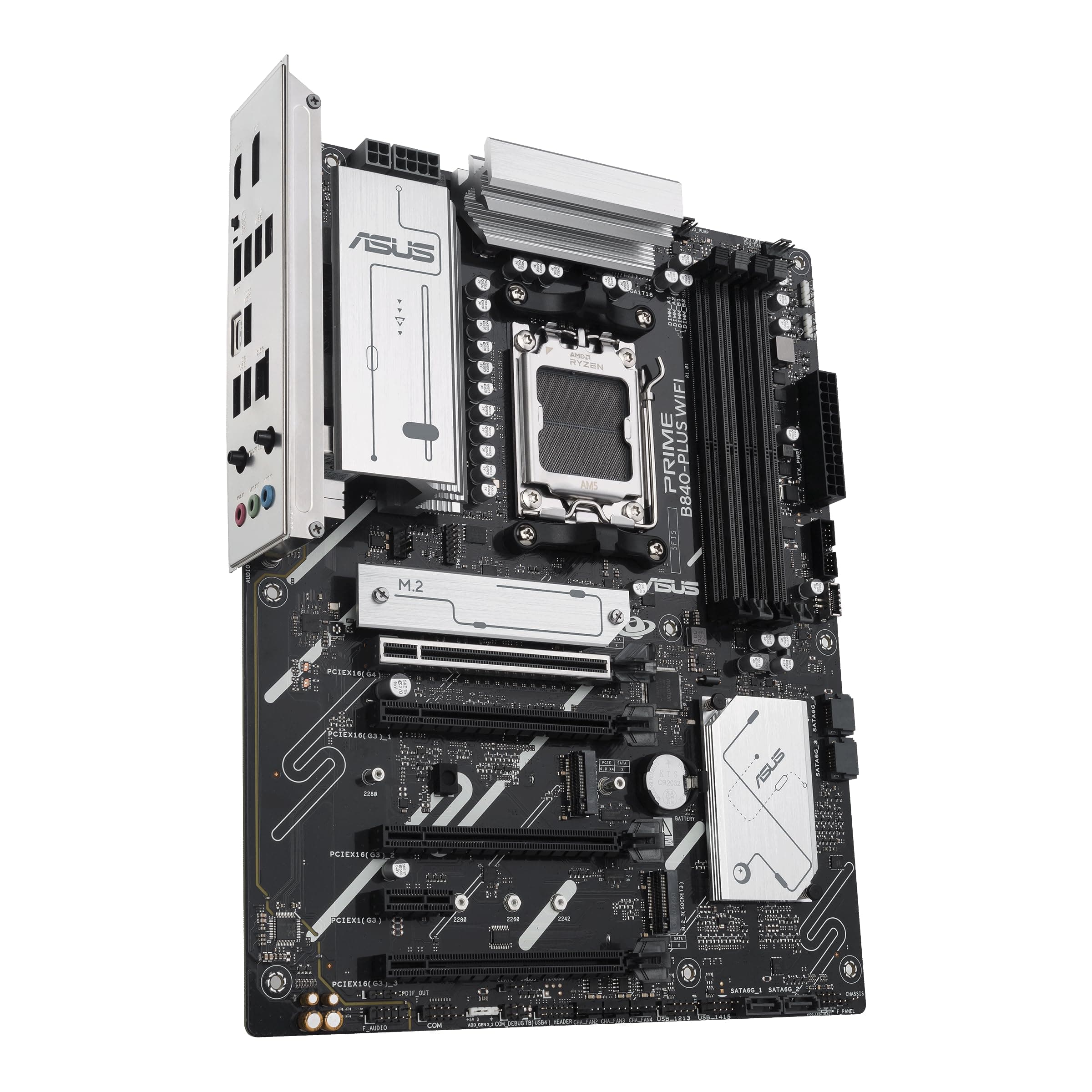 ASUS Prime B840-PLUS WiFi-CSM AMD AM5 B840 ATX Commercial CSM Motherboard, Advanced AI Ready, DDR5, PCIe 4.0, 3X M.2, Wi-Fi 6E, 2.5G LAN, DP, HDMI, USB Type-C, BIOS Flashback, ASUS Control-Center Bild 7