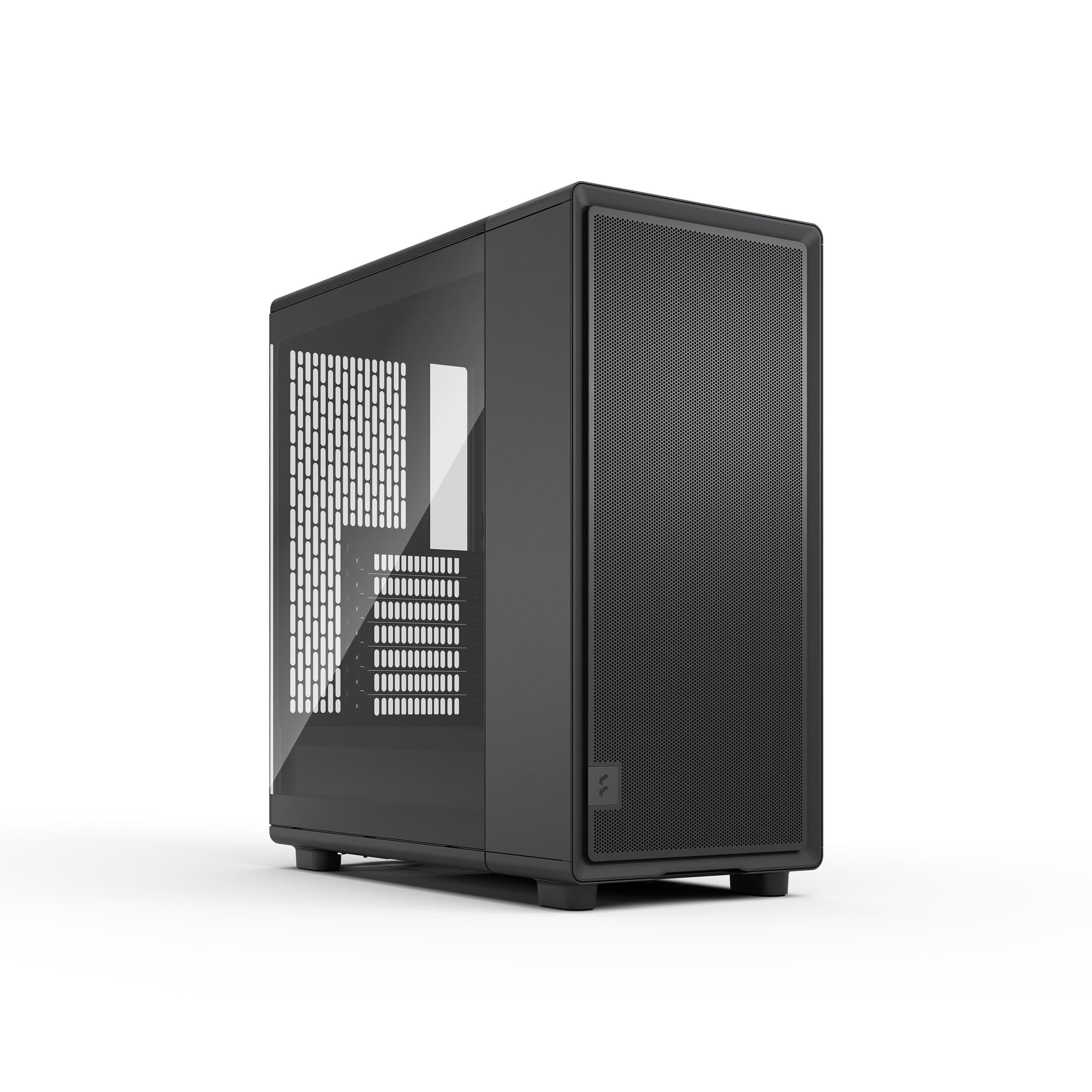 Fractal Design Epoch Schwarz - Leicht getöntes Seitenteil aus gehärtetem Glas - Gaming-PC-Gehäuse - Mesh-Frontpanel - DREI Momentum 12-Lüfter inkl. - Geräumiger Innenraum - ATX/mATX/ITX Unterstützung Tempered Glass Schwarz/schiere Freude Epoch