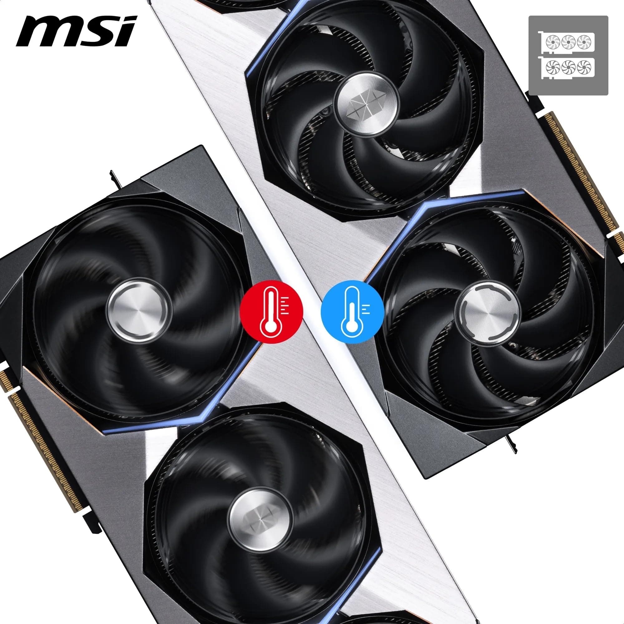 MSI GeForce RTX 5090 32G SUPRIM SOC — 32GB GDDR7 (28Gbps/512-bit), PCIe 5, Boost: 2565 MHz, HDMI 2.1b, DisplayPort 2.1b Bild 6