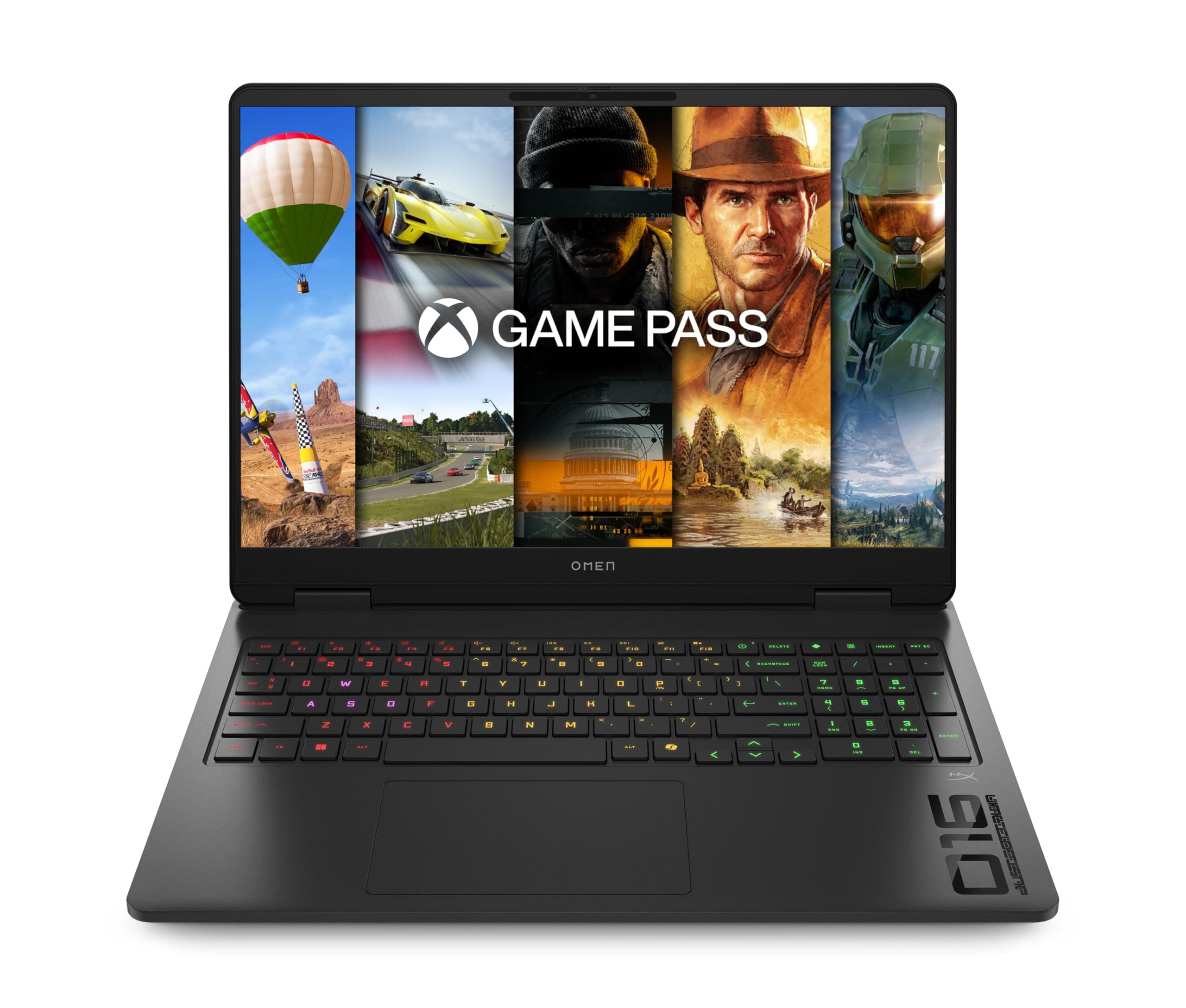 HP Omen Gaming Laptop, 16" 2K WUXGA Display,1920×1200, 16:10, 144Hz, AMD Ryzen 9 8940HX, NVIDIA GeForce RTX 5060 (8 GB), 16GB RAM, 1TB SSD, Win 11, 4-Zonen-RGB-QWERTZ, Wi-Fi 6, Shadow Black AMD Ryzen 9 8940HX NVIDIA GeForce RTX 5060 2K Display 144Hz Bild 2