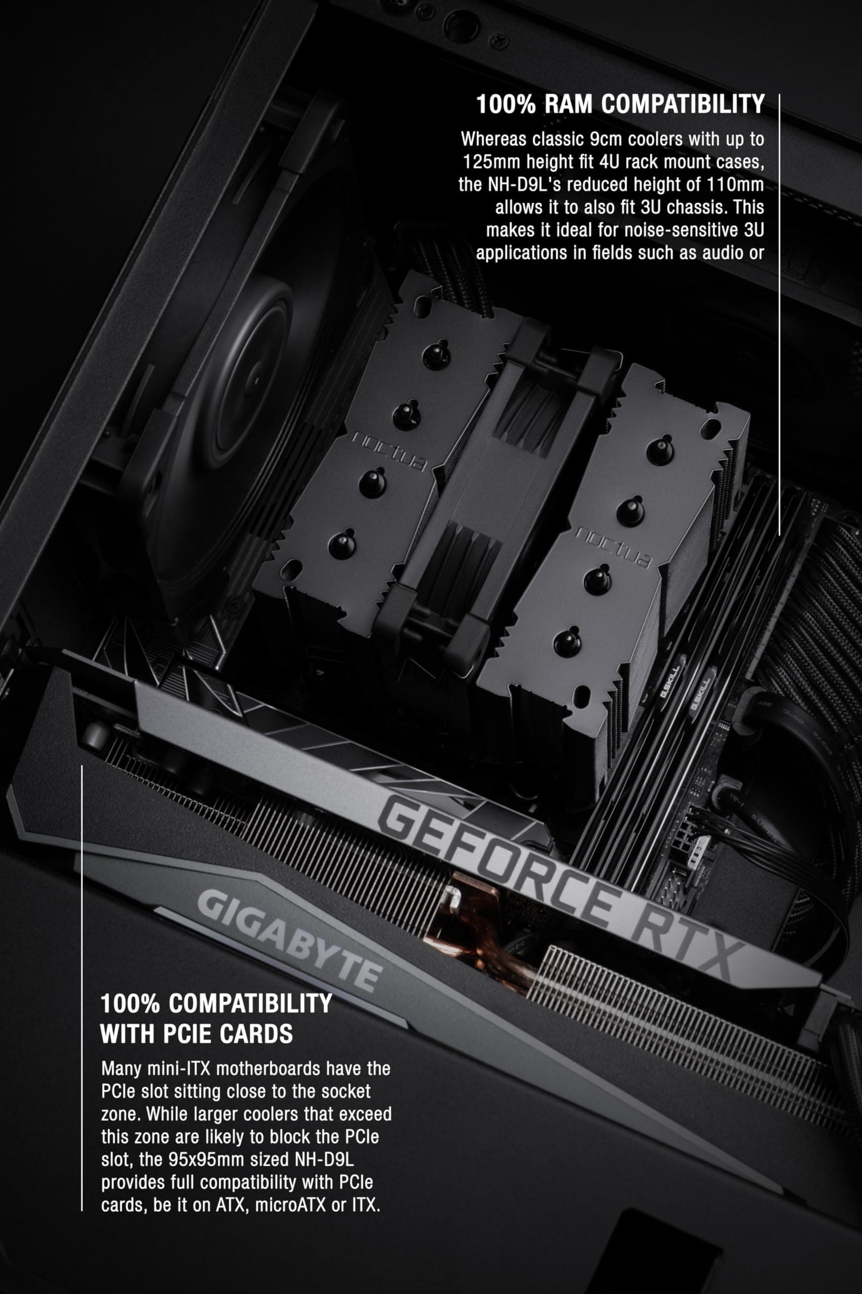 Noctua NH-D9L chromax.black, Premium CPU-Kühler mit NF-A9 92mm Lüfter (Schwarz) Bild 7