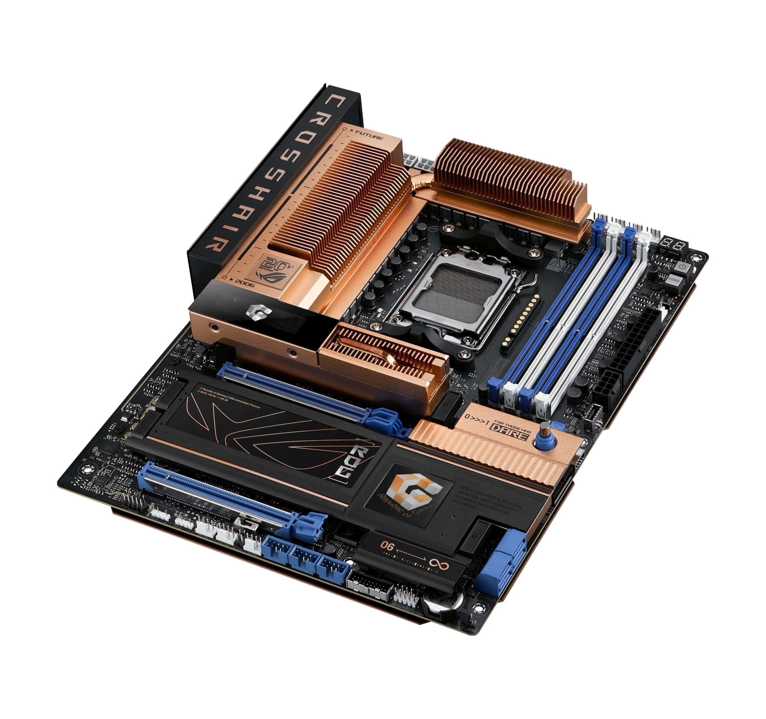ASUS ROG Crosshair 2006 X870E WiFi 7 AMD ATX Mainboard (AMD AM5, 20+2+2 Leistungsstufen, DDR5, 2-Zoll OLED Display, 5X M.2 Steckplätze, M.2 Q-Release, PCIe 5.0, 2X USB4, 2X USB 20Gbps Typ-C) Bild 5