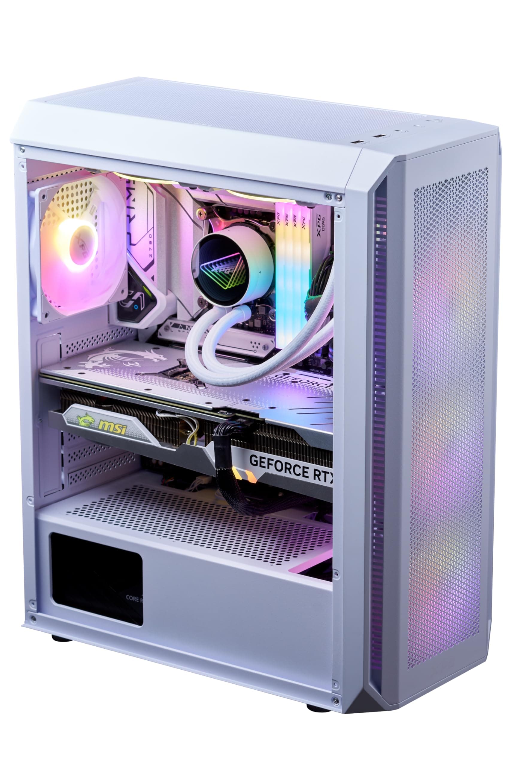 Valor AIR Plus Mid-Tower PC Chassis, Included 4ARGB Fans, White - VALORAIRPLUSMTA-WHCWW Bild 2