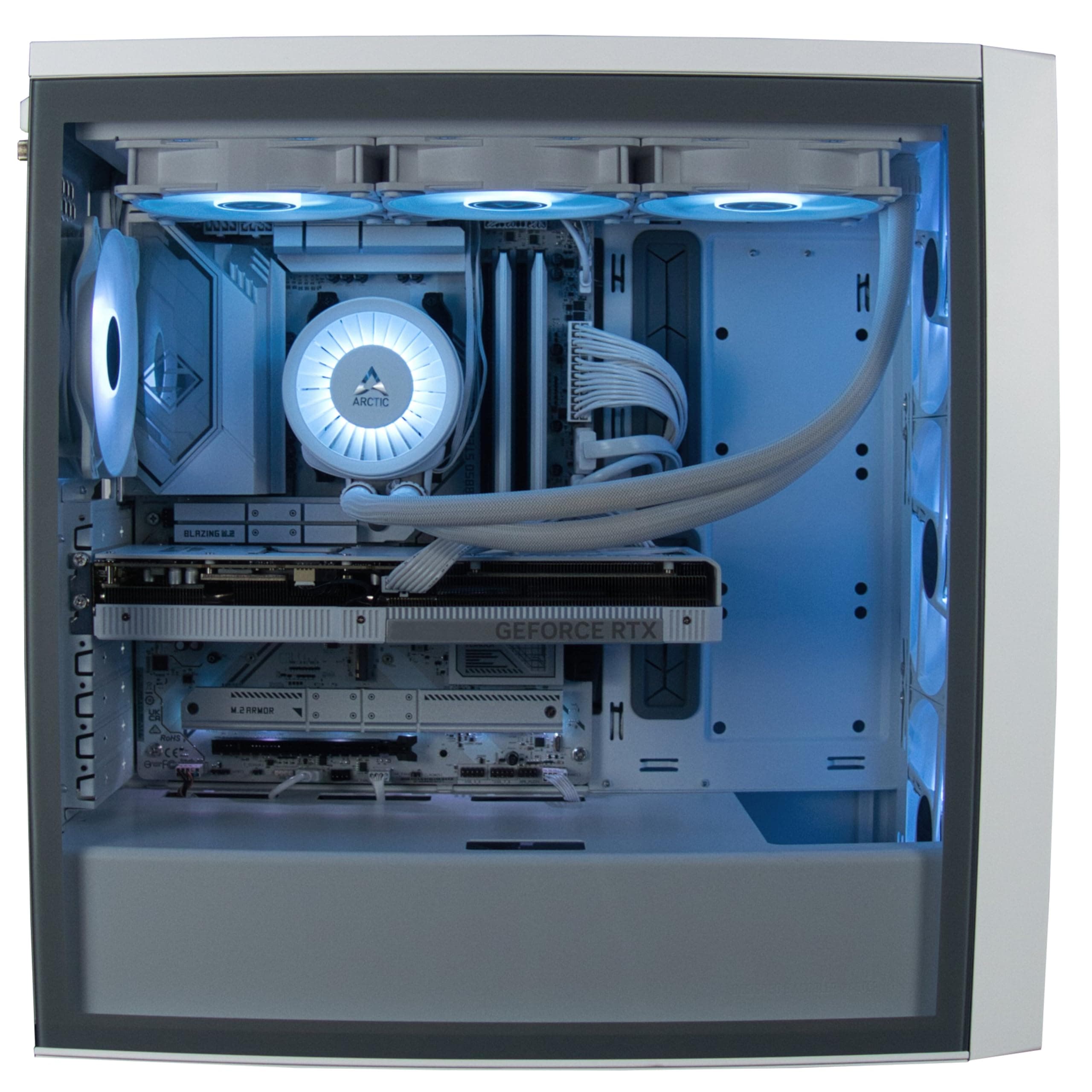 Gaming PC AMD Ryzen 9 9950X3D bis 5,7GHz Turbo 64GB DDR5-6000MHz RAM 4TB M.2 SSD RTX 5080 16GB GDDR7 Wi-Fi 360mm Wasserkühlung Windows 11 Pro Einstellbare RGB-Beleuchtung AMD 9950X3D 64GB DDR5 4TB SSD RTX 5080 Bild 7