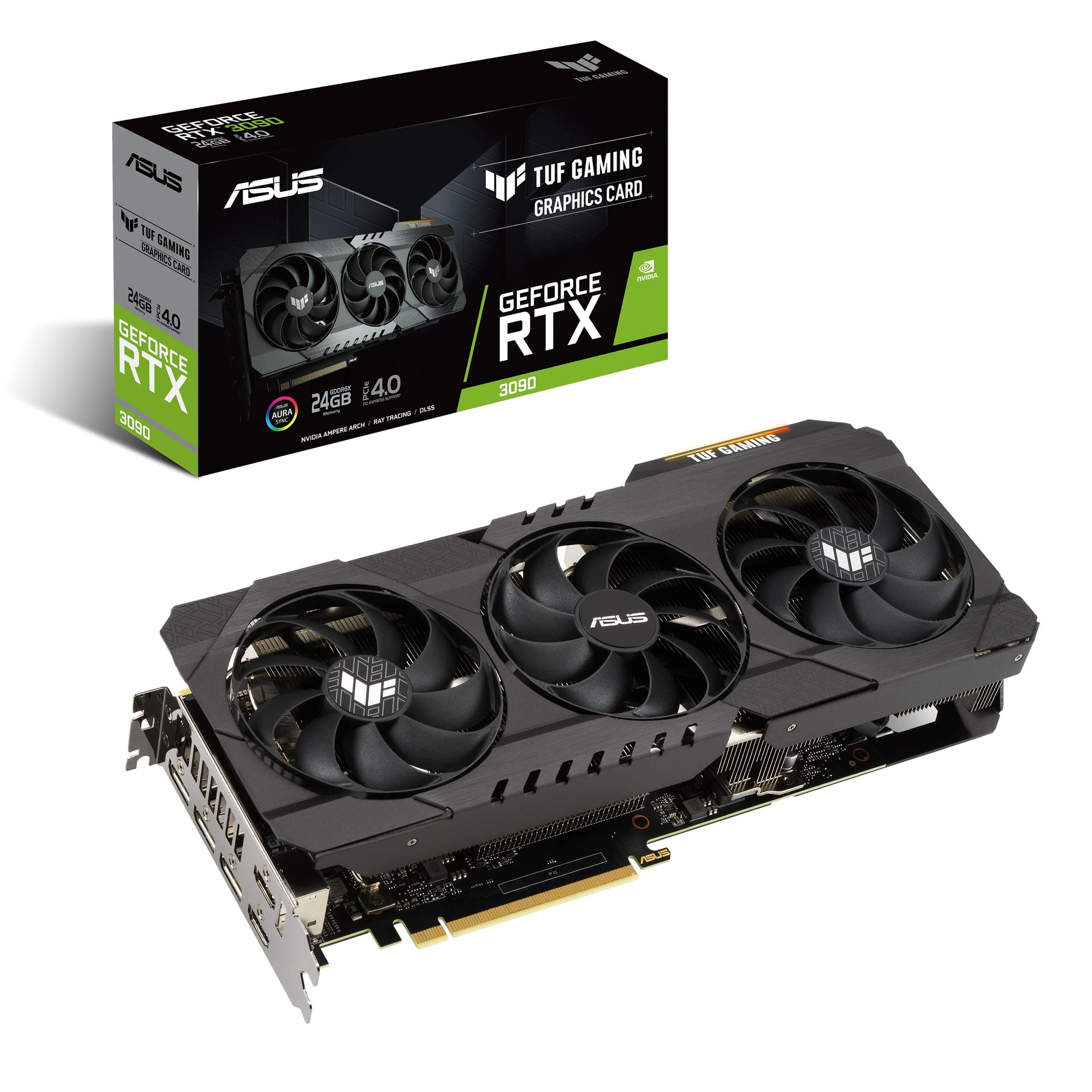 ASUS TUF GeForce RTX 3090 24 GB OC Version Gaming Grafikkarte (Nvidia Ampere, PCIe 4.0, GDDR6X Speicher, 2x HDMI 2.1, 3x DisplayPort 1.4a, TUF-RTX3090-O24G-GAMING) Bild 2