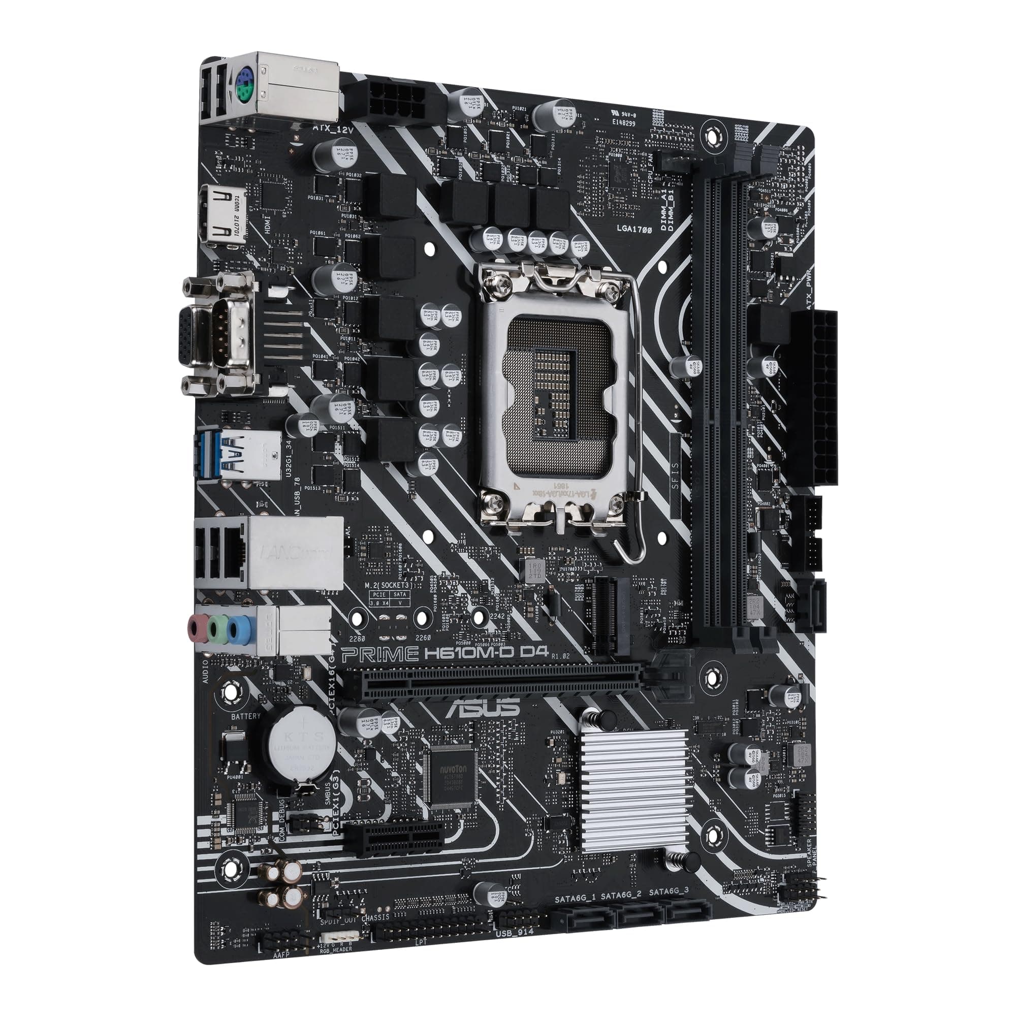 ASUS Prime H610M-D D4 Gaming Mainboard Sockel Intel LGA 1700 (Intel H610, mATX, DDR4 Speicher, PCIe 4.0, M.2, COM Port, LPT Header, RGB Header) M-D D4 Prime H610 Bild 5
