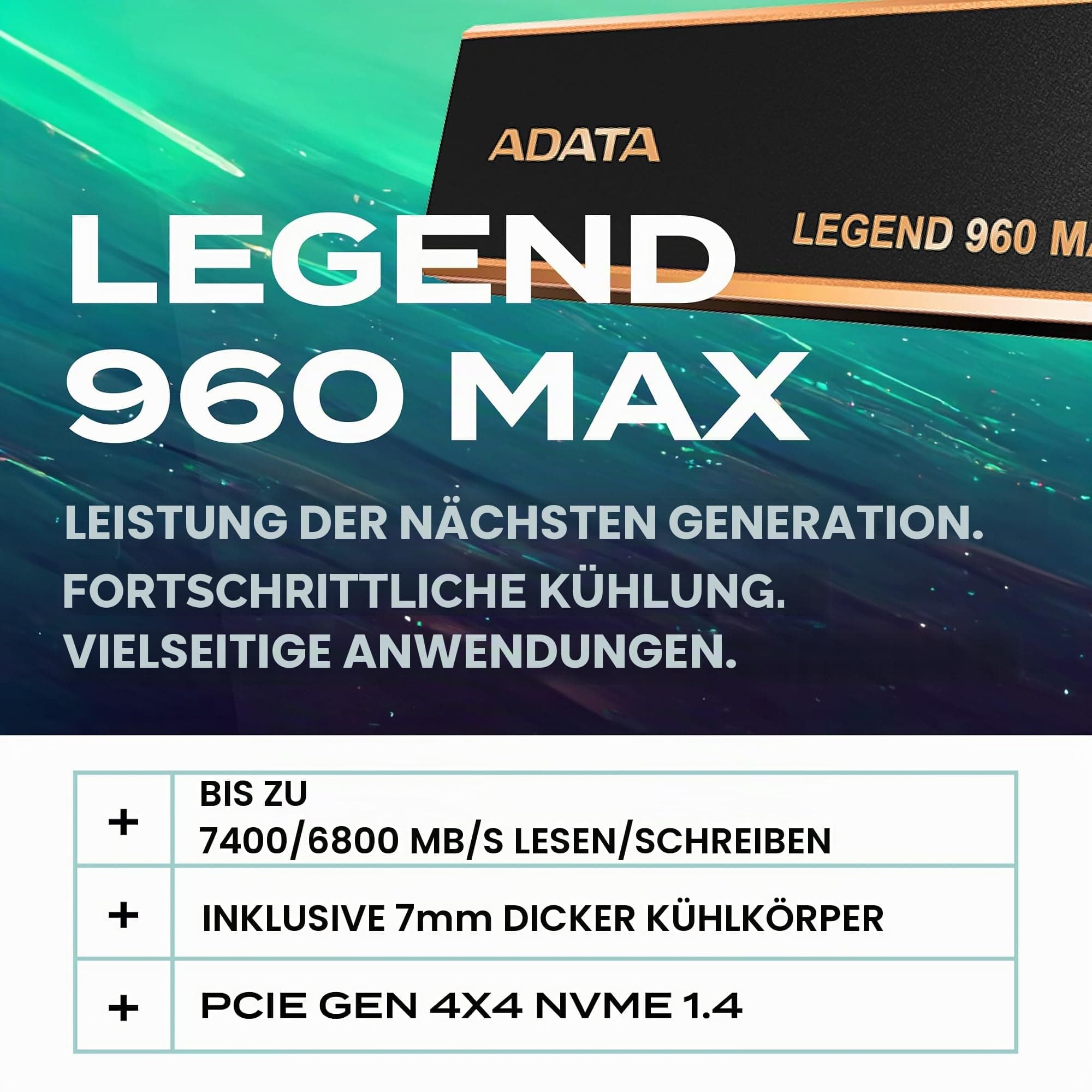 ADATA SSD 4.0TB Legend 960 MAX M.2 PCI4 M.2 2280 Bild 3