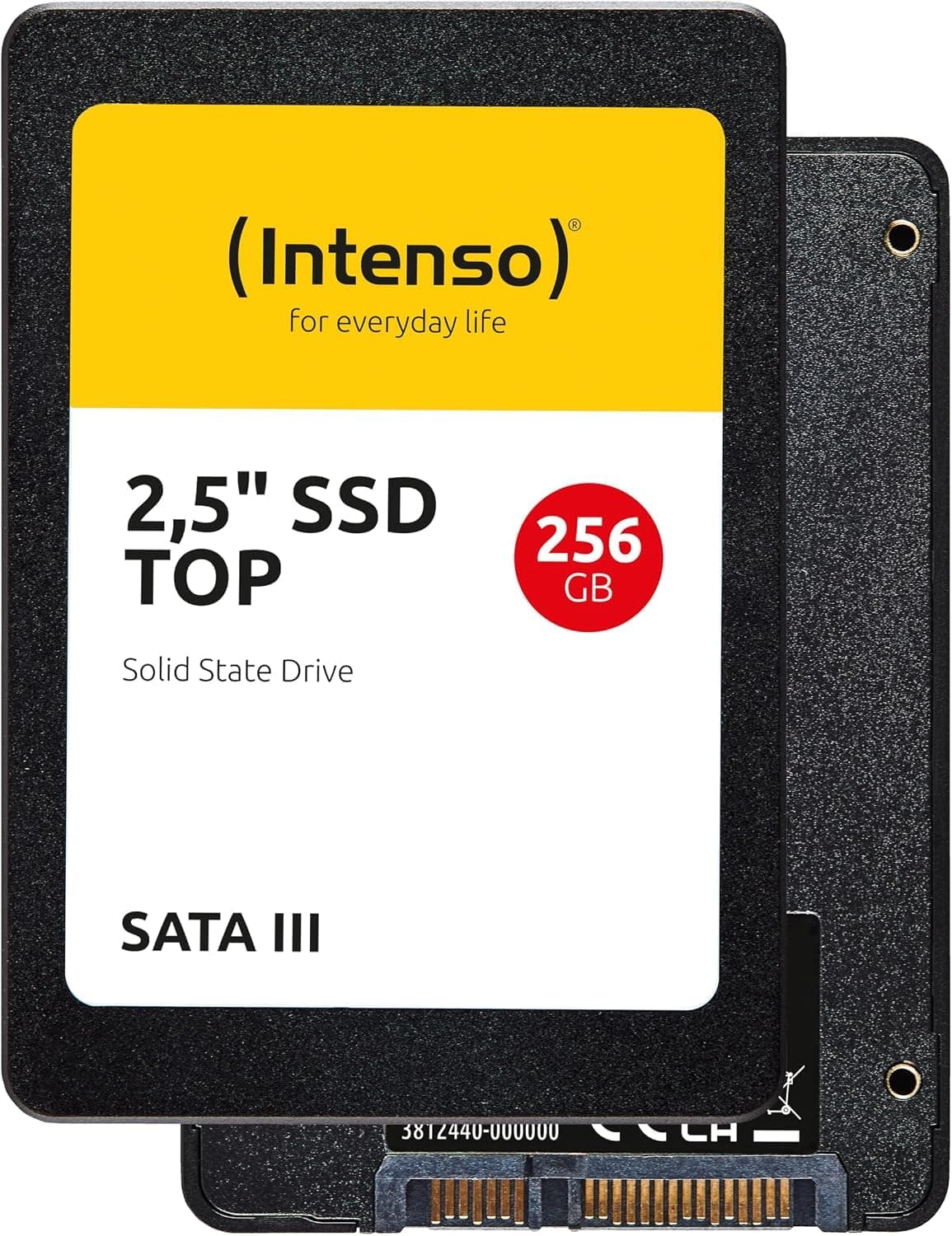 Intenso Interne 2,5" SSD SATA III Top, 256 GB, 550 MB/Sekunden, Schwarz Bild 3