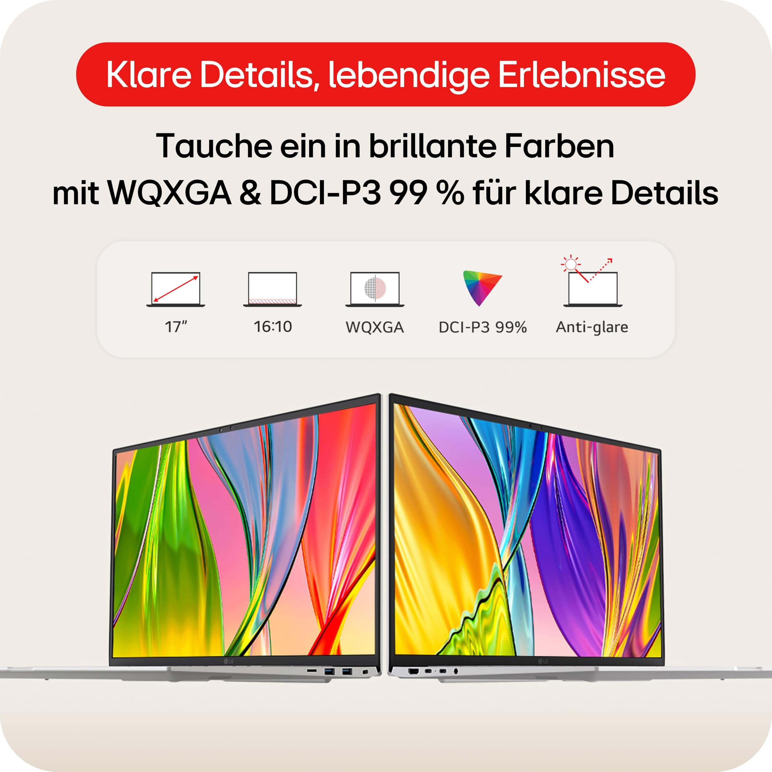 LG gram 17 17Z90TL-G.AU8BG (17 Zoll) IPS Notebook, Intel Core Ultra 7 258V, 32GB RAM, 2TB SSD, Intel Arc™ Graphics 140V, federleicht (1,389 kg), gram AI, Copilot+ PC, 77 Wh, Thunderbolt 4, Schwarz Intel Core Ultra 7 | Windows 11 Home | 2025 32.0 GB LG gram | Schwarz Bild 7