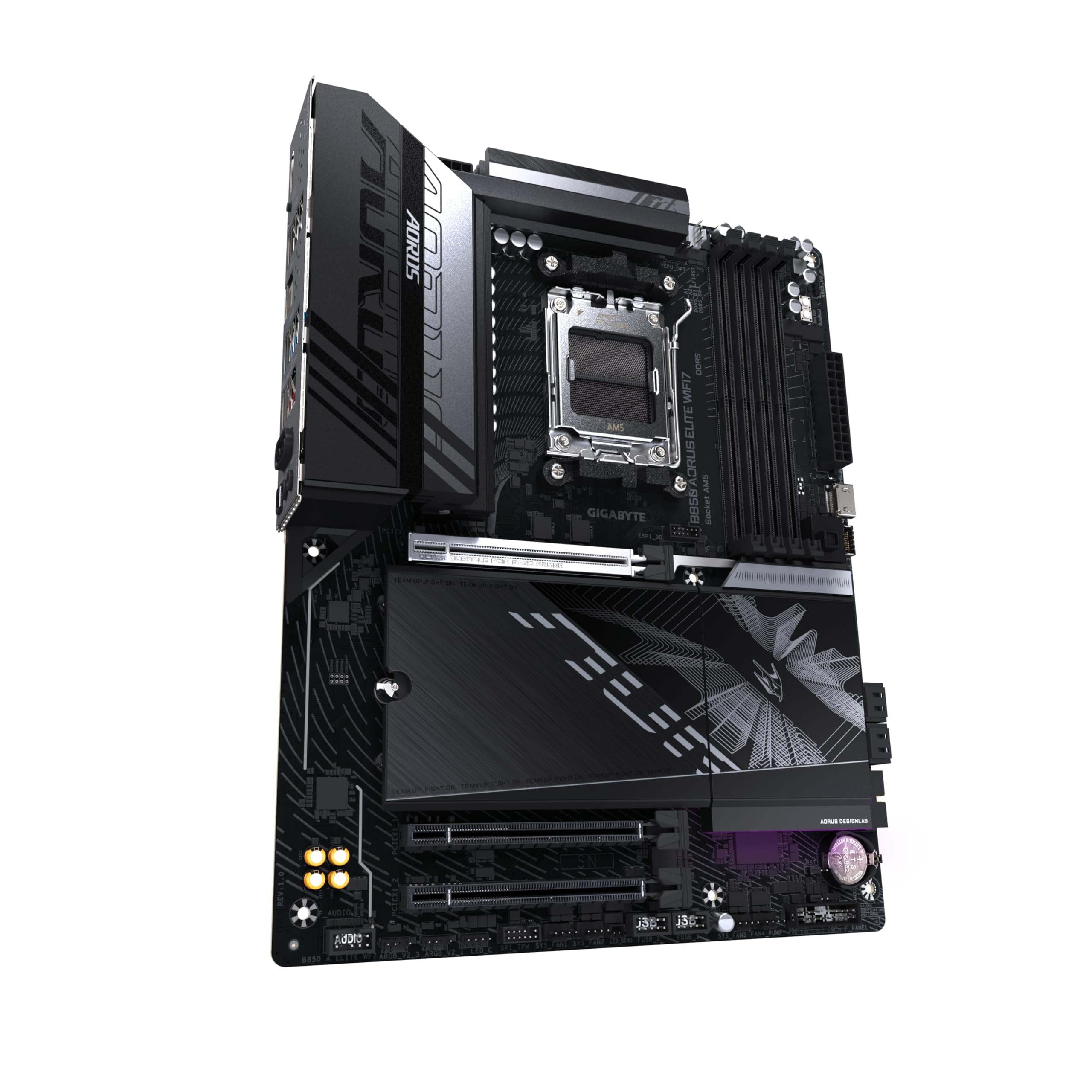 GIGABYTE B850 AORUS Elite WIFI7 Motherboard - AMD Ryzen 9000 Serie CPUs, 14+2+2 Phasen digitales VRM, bis zu 8200MHz DDR5 (OC), 1xPCIe 5.0 + 2xPCIe 4.0 M.2, 2,5 LAN, WiFi 7, USB 3.2 Gen 2x2 Bild 5