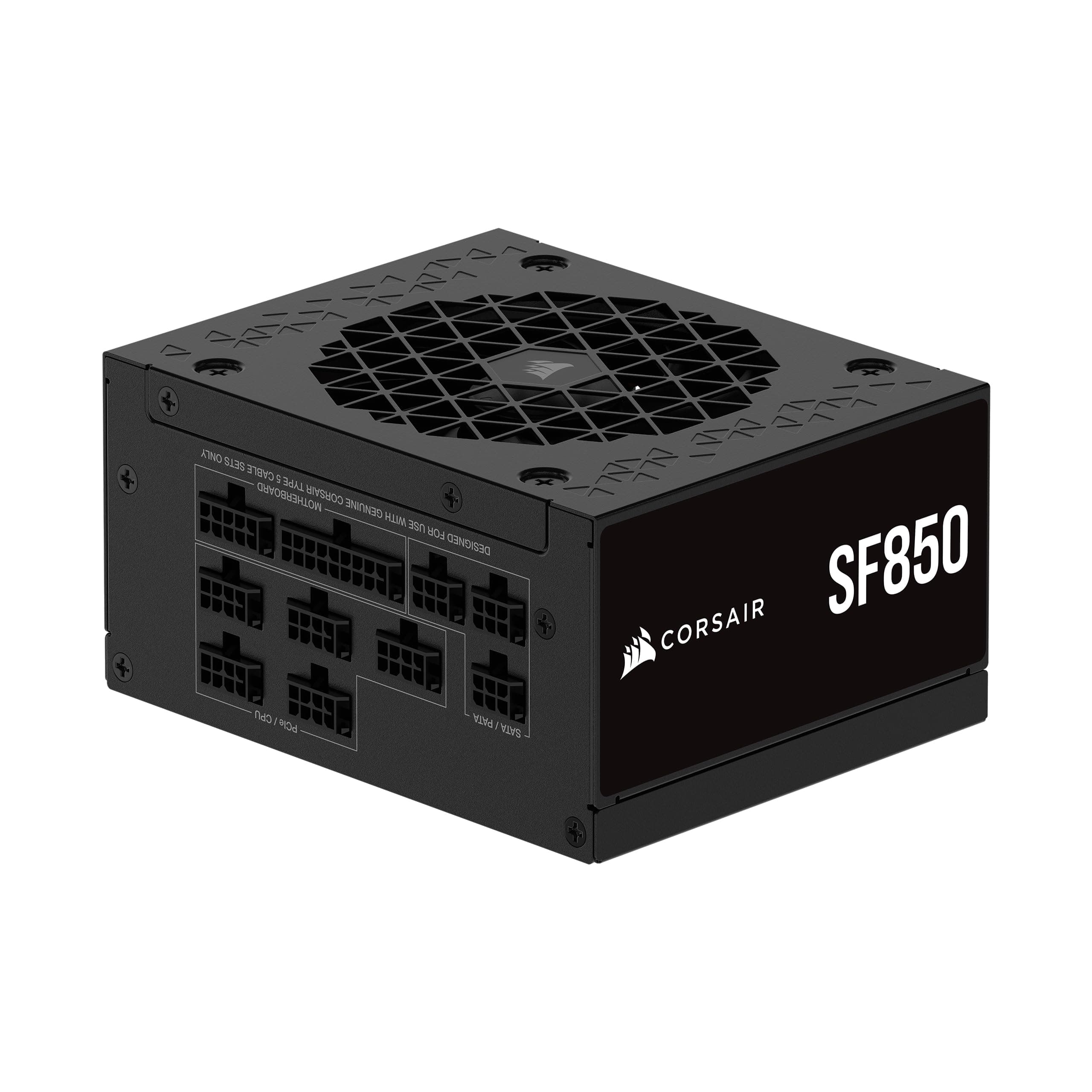 CORSAIR SF850 (2024) Vollständig Modulares Geräuscharmes 80 PLUS Platinum ATX-Netzteil – ATX 3.1-Kompatibel – PCIe 5.1-Fähig – SFX-to-ATX-Halterung im Lieferumfang Enthalten – Schwarz 850 Watt