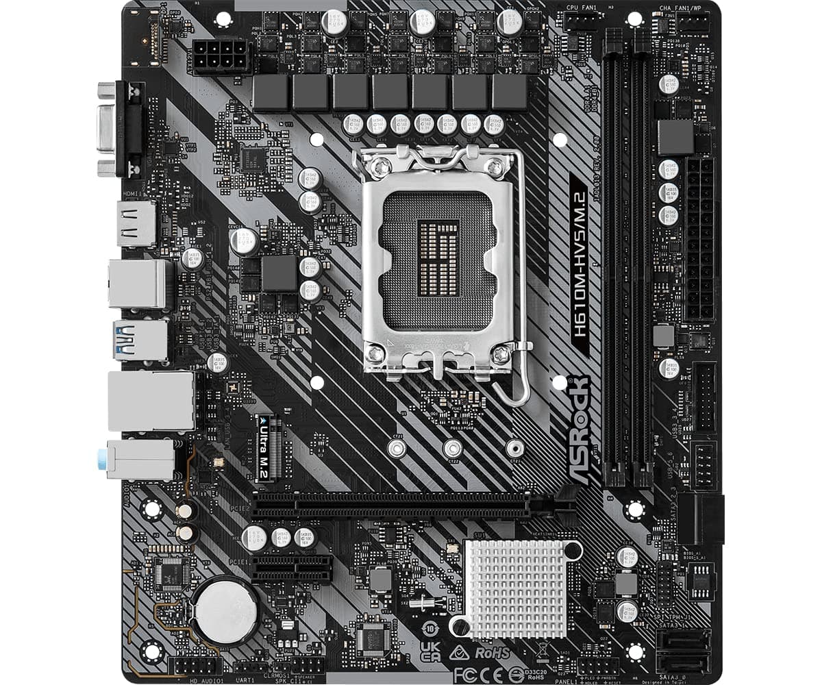 Asrock H610M-HVS/M.2 R2.0 Intel H610 LGA 1700 Micro ATX Bild 3