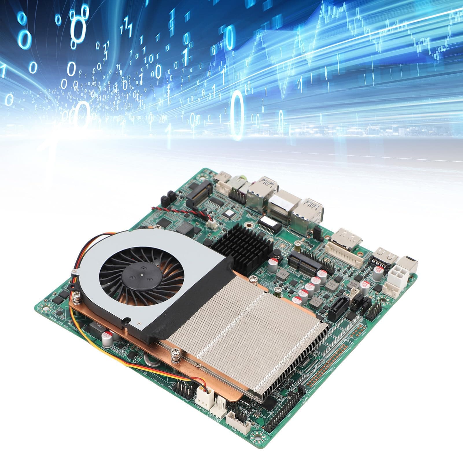 Elprico ITX-Motherboard, LGA1700-Industrie-Mainboard mit Zwei DDR4-Steckplätzen, Integrierter Kupferkühler für Small-Form-Factor-Builds Bild 3