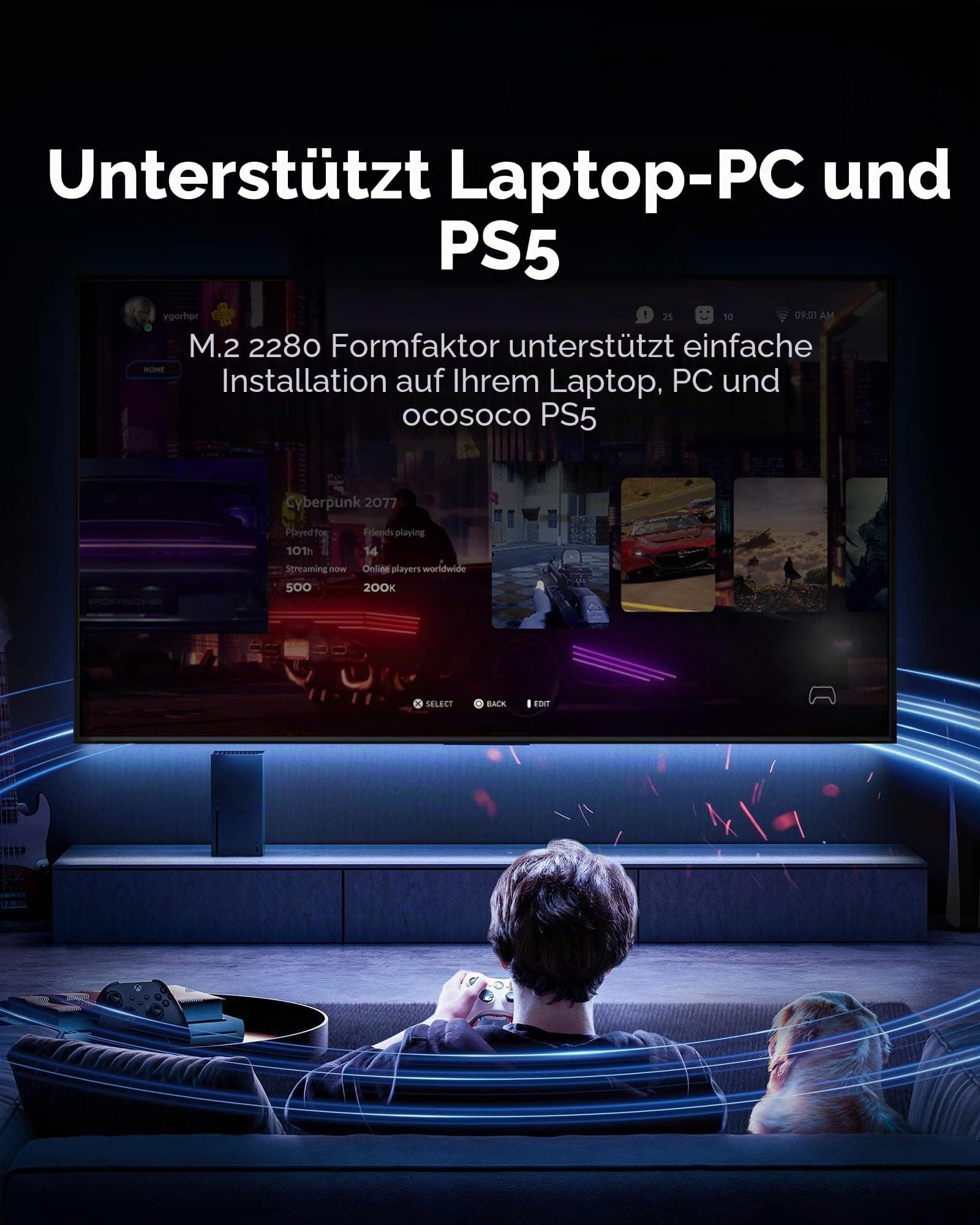 Lexar NQ790 SSD 4TB M.2 2280 SSD NVMe 4 TB interne SSD PCIe 4.0 Gen4x4, bis zu 7000 MB/s Lesen, 6000 MB/s Schreiben, interne SSD kompatibel mit PS5 PC Gaming Bild 8