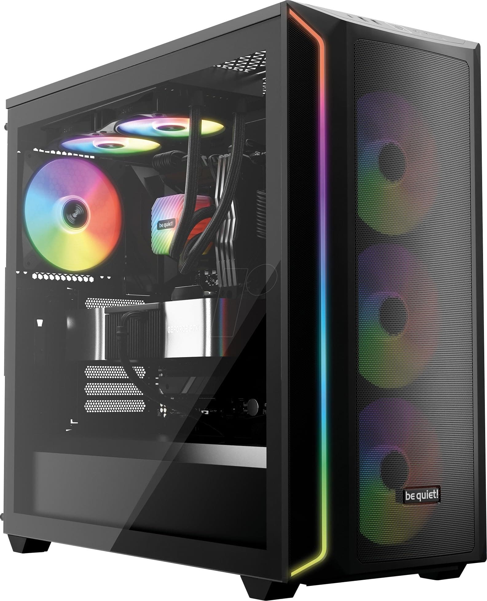 be quiet! Light Wings LX 120mm PWM Lüfter, Beleuchteter Hub und mattierte Lüfterblätter, vielzählige Farben und Effekte, 7 optimierte Lüfterblätter, ARGB-Kabel mit Möglichkeit zur Reihenschaltung Bild 7