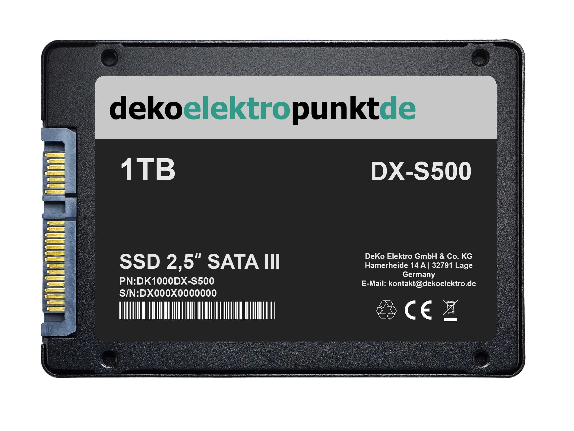 1TB SSD Festplatte passend für MSI MAG Z590 Tomahawk WiFi Mainboard, Alternatives Ersatzteil 2,5" Zoll SATA3