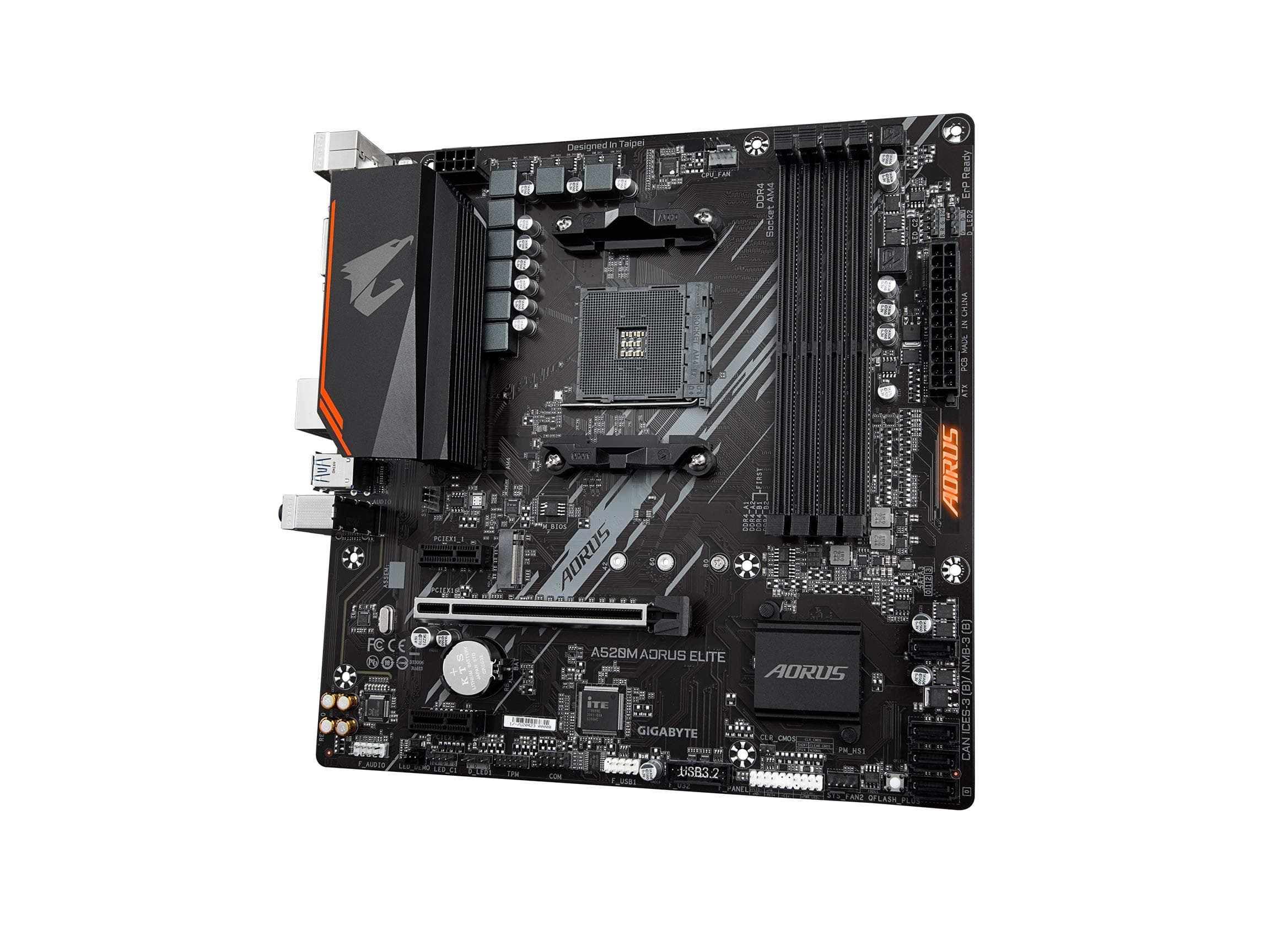 Gigabyte A520M AORUS Elite (AMD Ryzen AM4/MicroATX/5+3 Phases Digital PWM/Gaming GbE LAN/NVMe PCIe 3.0 x4 M.2/2 Display Interfaces/Q-Flash Plus/RGB Fusion 2.0/Motherboard) Bild 5