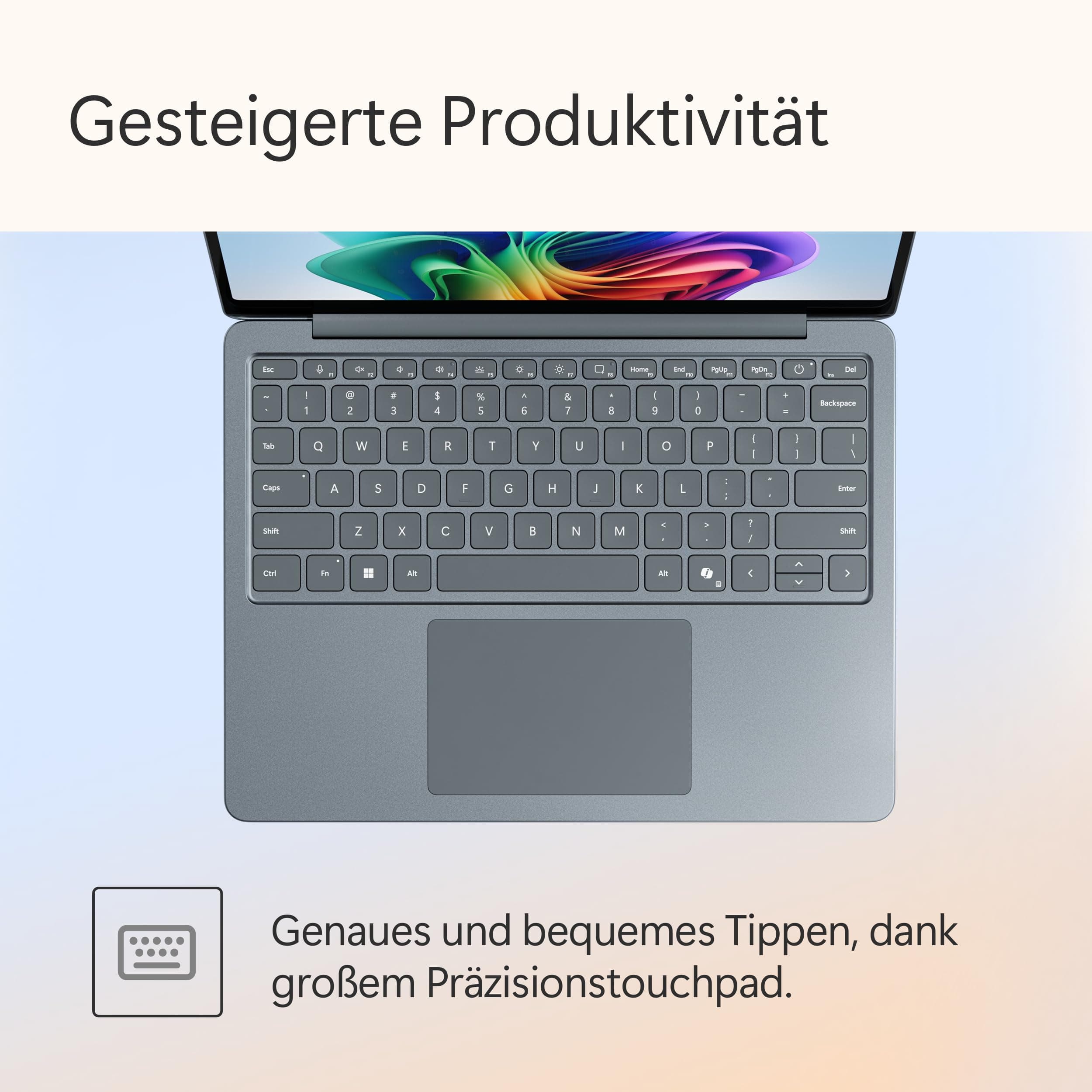 Microsoft Surface Laptop | Copilot+ PC | 13” LCD Touchscreen | Snapdragon® X Plus | 16GB RAM | 512GB Speicher | Neuestes Modell | Ozean Ozean 16GB RAM | 512GB Speicher Bild 8
