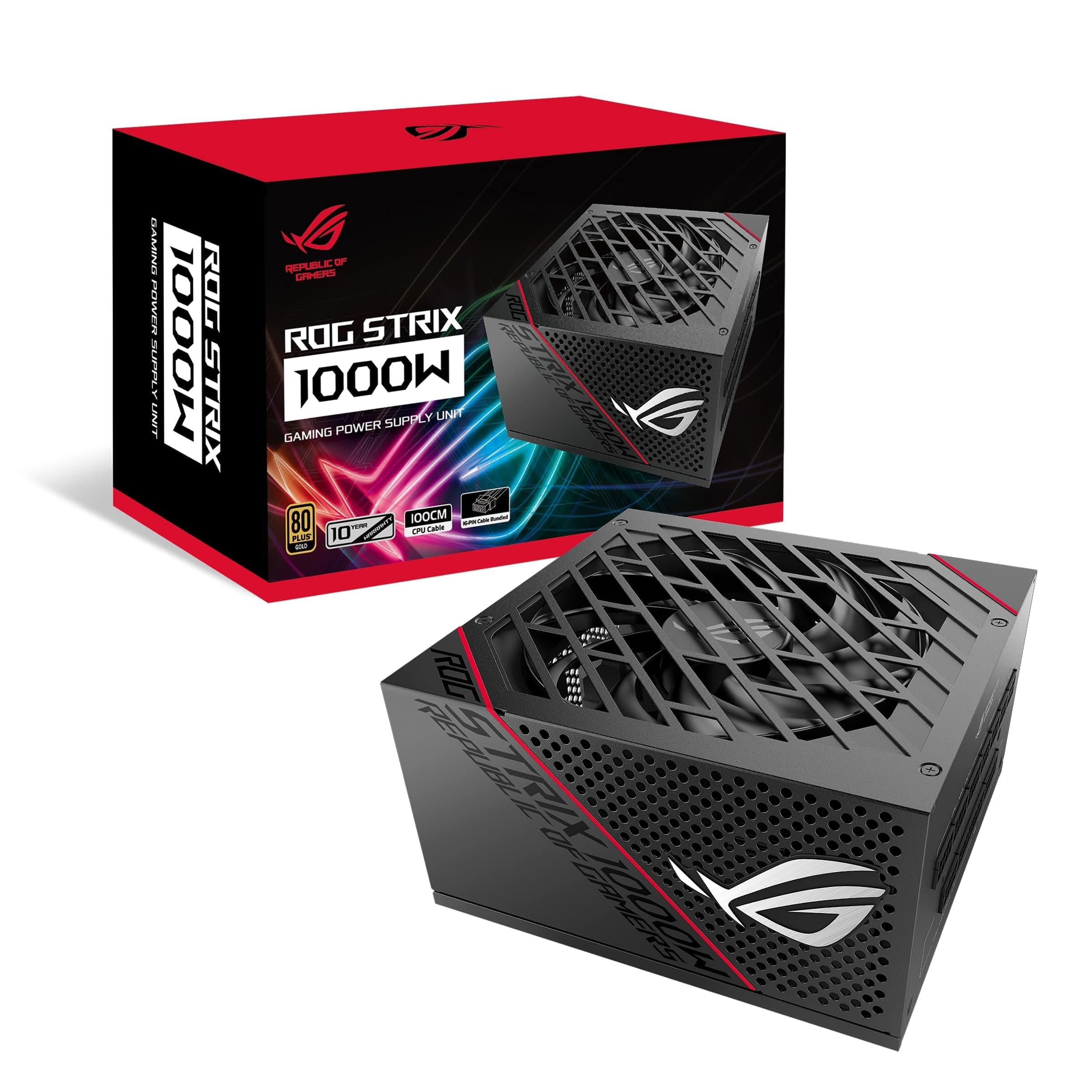 ASUS ROG Strix 1000W Gold-Netzteil (1000 Watt, 0dB-Kühlung, ATX12V, 80-Plus-Gold) Bild 2