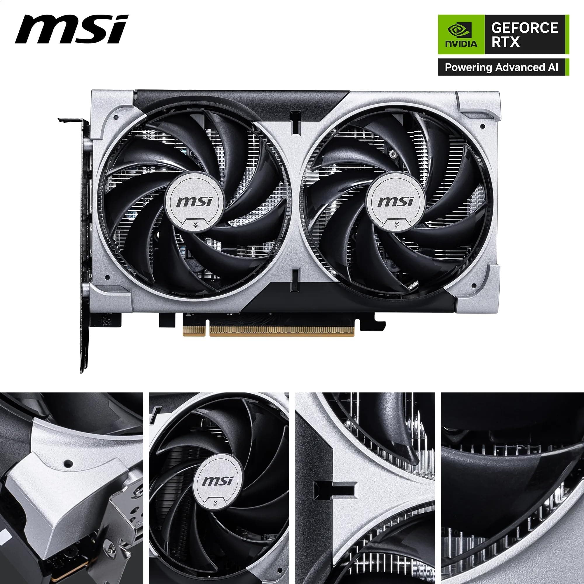 MSI GeForce RTX 5060 8G Ventus 2X OC - 8GB GDDR7 (28Gbps/128-bit), PCIe 5, Boost: 2527 Hz, HDMI 2.1b, DisplayPort 2.1b Bild 3