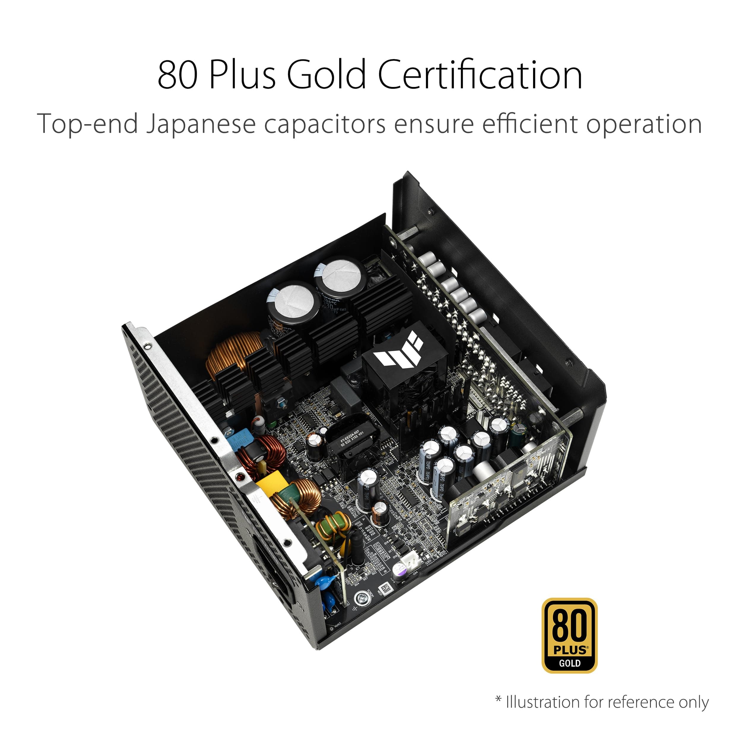 ASUS TUF Gaming 850W Gold (850 Watt, ATX 3.0 kompatibel, voll modulares Netzteil, 80+ Gold, Komponenten in Militärqualität, Dual-Kugellager, Axial-Tech-Lüfter, PCB-Beschichtung, 10 Jahre Garantie) Bild 7