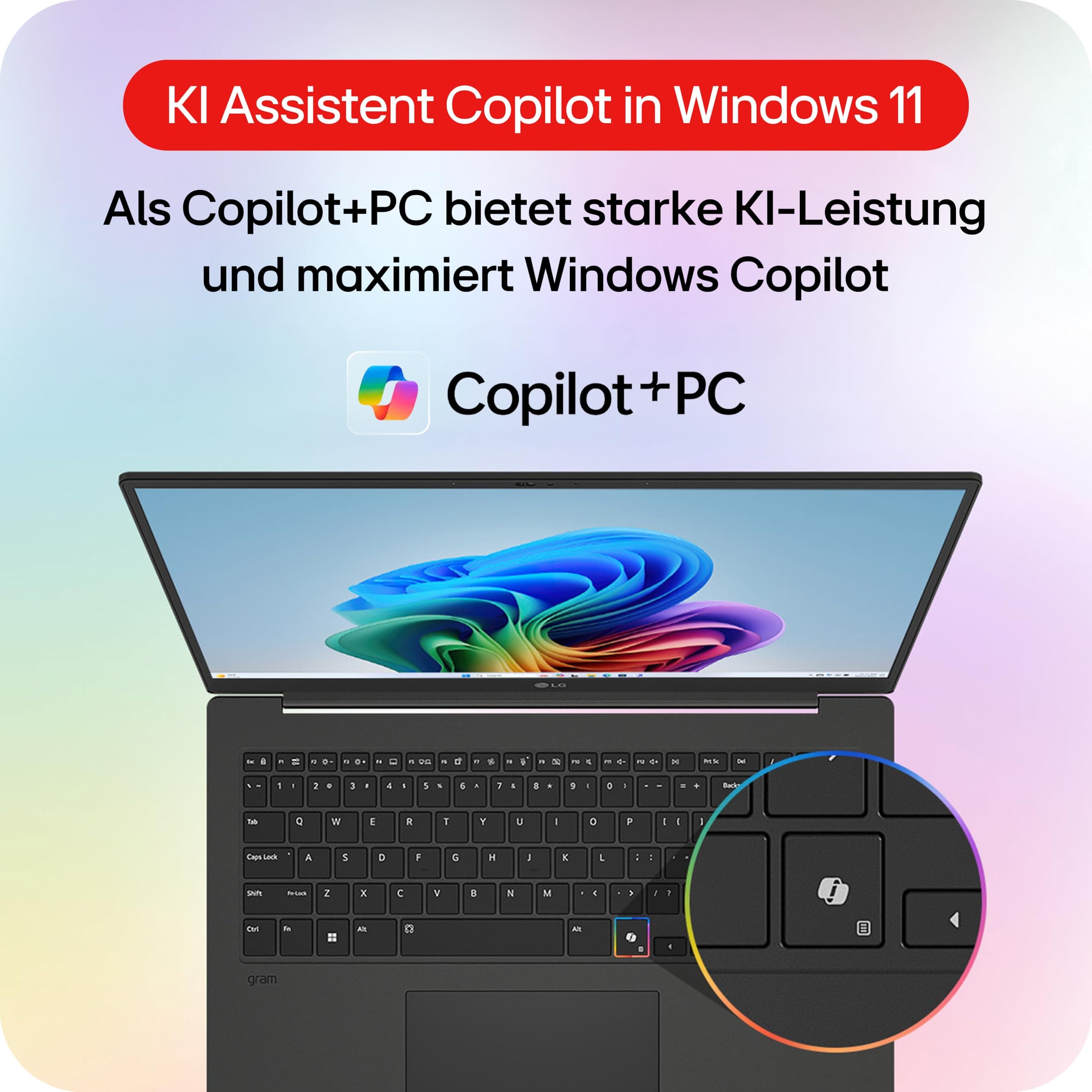 LG gram Pro 16 16Z90TS-G.AU89G (16 Zoll) IPS Notebook, Intel Core Ultra 7 258V, Intel Arc™ Graphics 140V, 16GB RAM, 1TB SSD, federleicht (1,239 kg), gram AI, Copilot+ PC, 77 Wh, Thunderbolt 4, Schwarz Intel Core Ultra7 | Windows 11 Home | 2025 16GB RAM | 1TB SSD gram Pro Bild 5